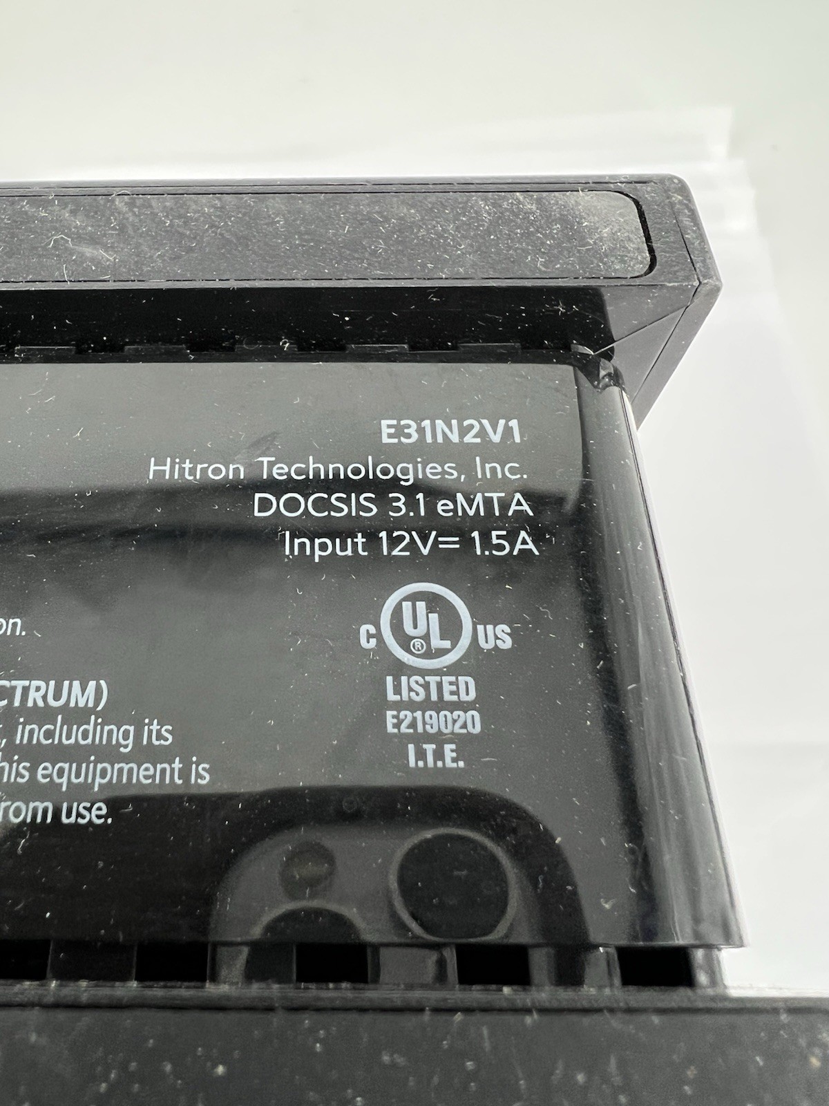 Hitron Technologies Spectrum E31N2V1 Modem DOCSIS 3.1 eMTA, With Power Supply