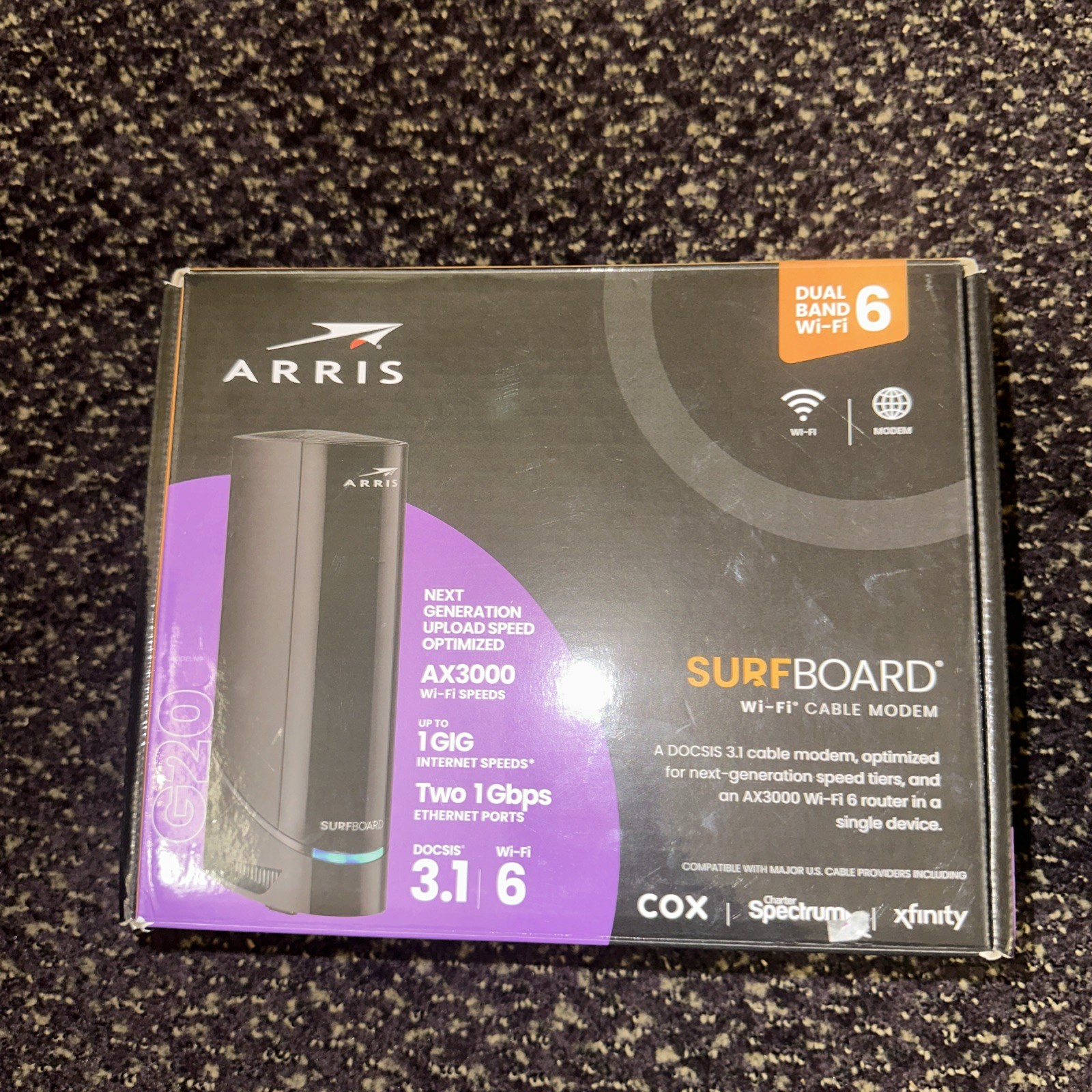 ARRIS SURFboard G20 DOCSIS 3.1 Cable Modem AX3000 ROUTER EX Condition works!