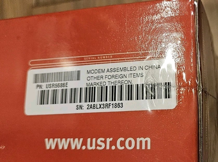 *NIB* US Robotics USR5686E 56k V.92 & V.90 ITU Standard tech Fax Modem – SEALED