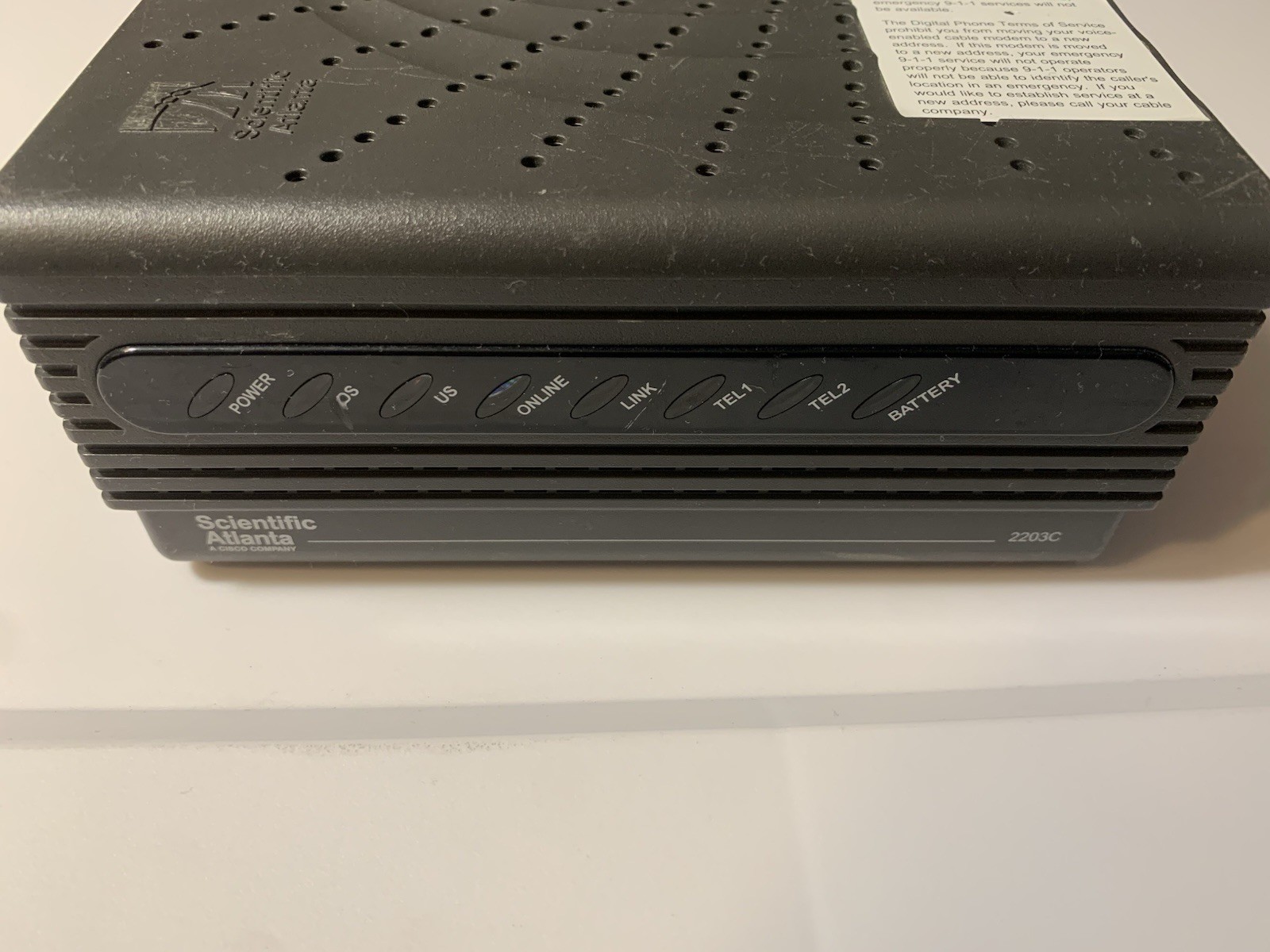 Scientific Atlanta/Cisco DPC2203C Cable Modem P/N 4013087 **MODEM ONLY**