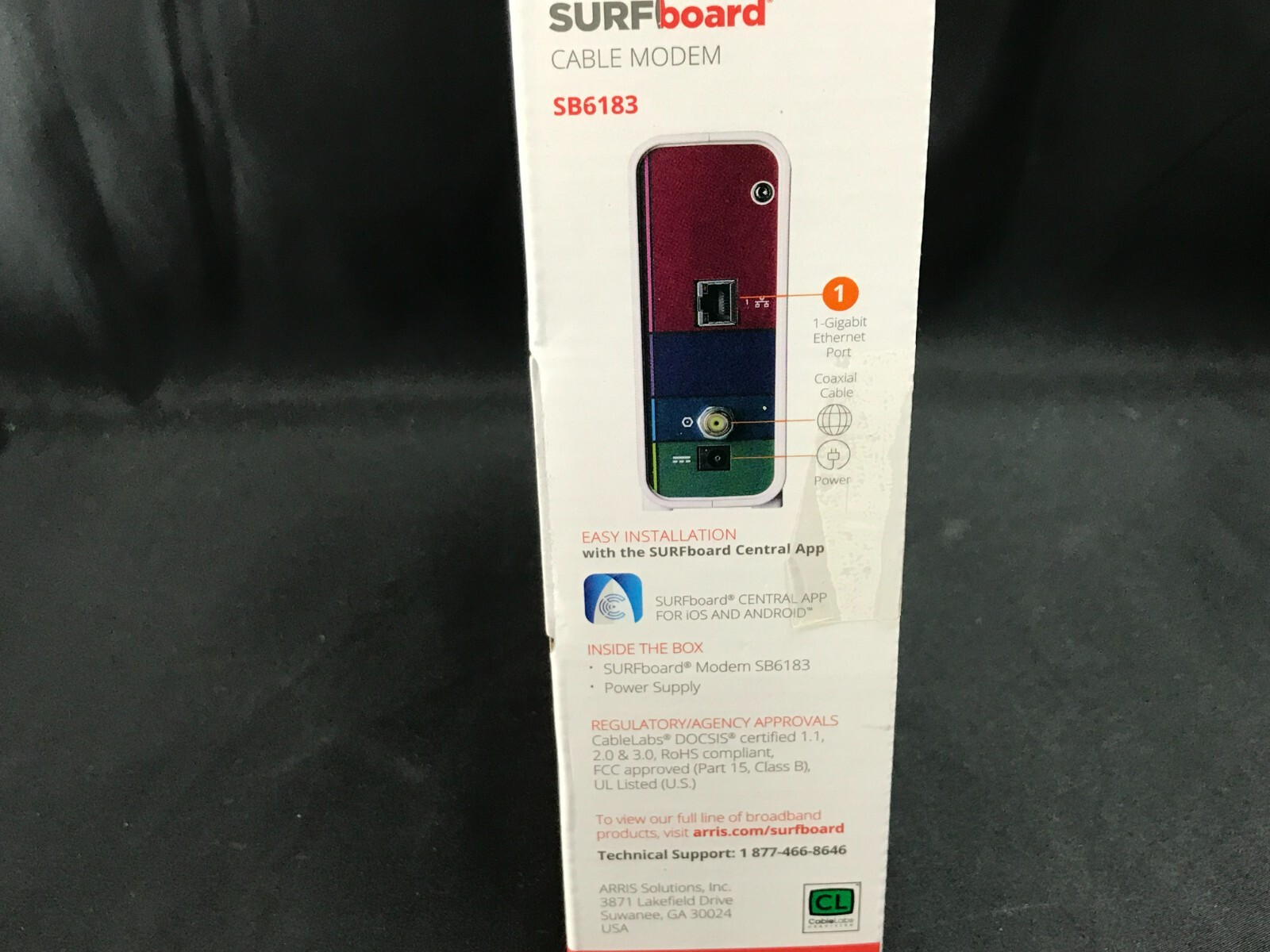 ARRIS SURFboard SB6183 DOCSIS 3.0 Cable Modem – No AC Adapter