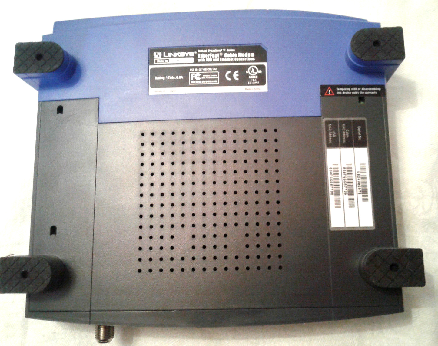 Linksys Cable Modem w/USB & Ethernet Connections BEFCMU10