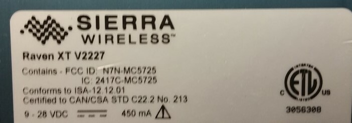 Lot of 4 Sierra Wireless V2227-V Raven XT Gateway Modem Unit