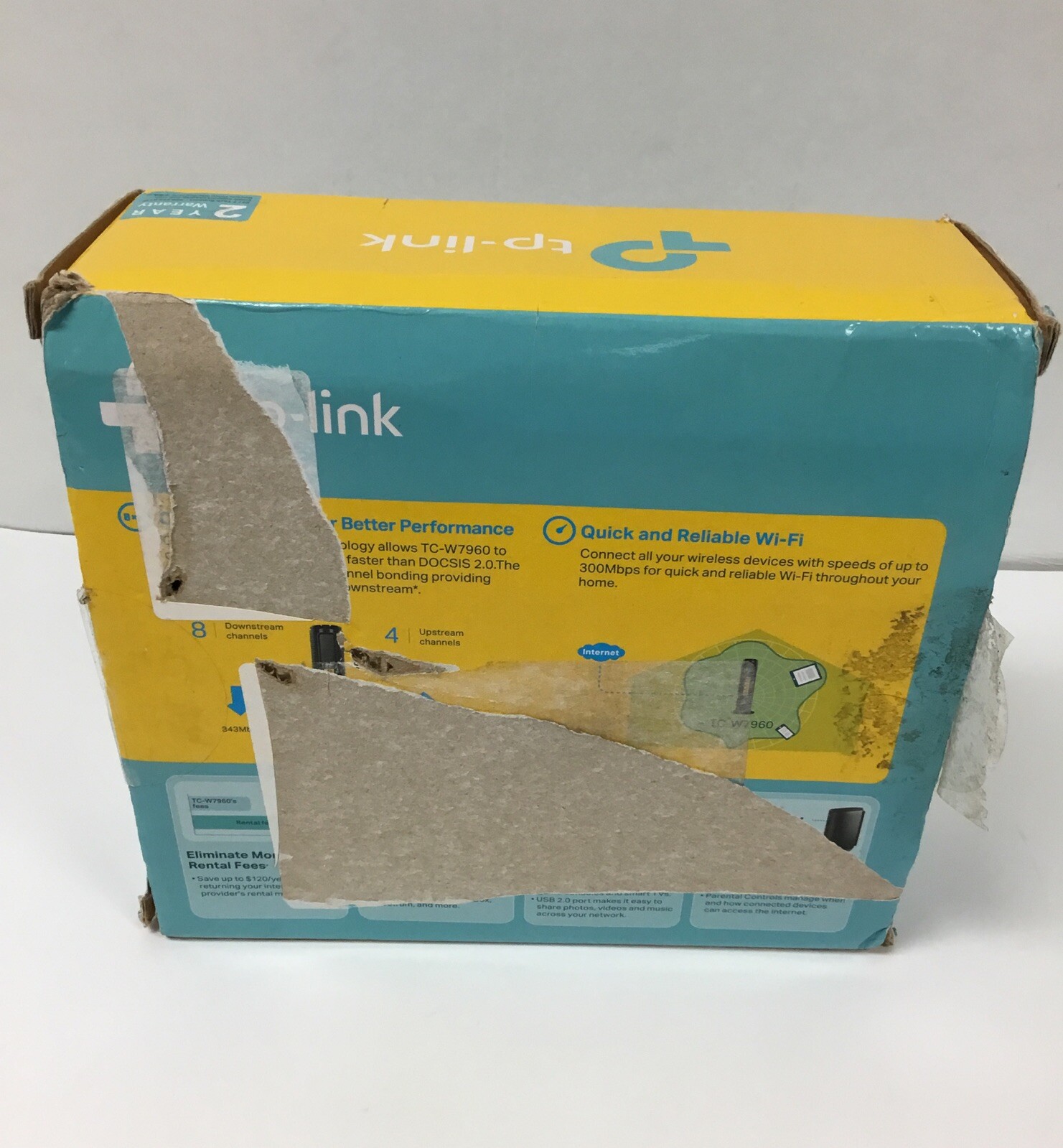 TP-Link TC-W7960 300Mbps Wireless Modem Router – Black