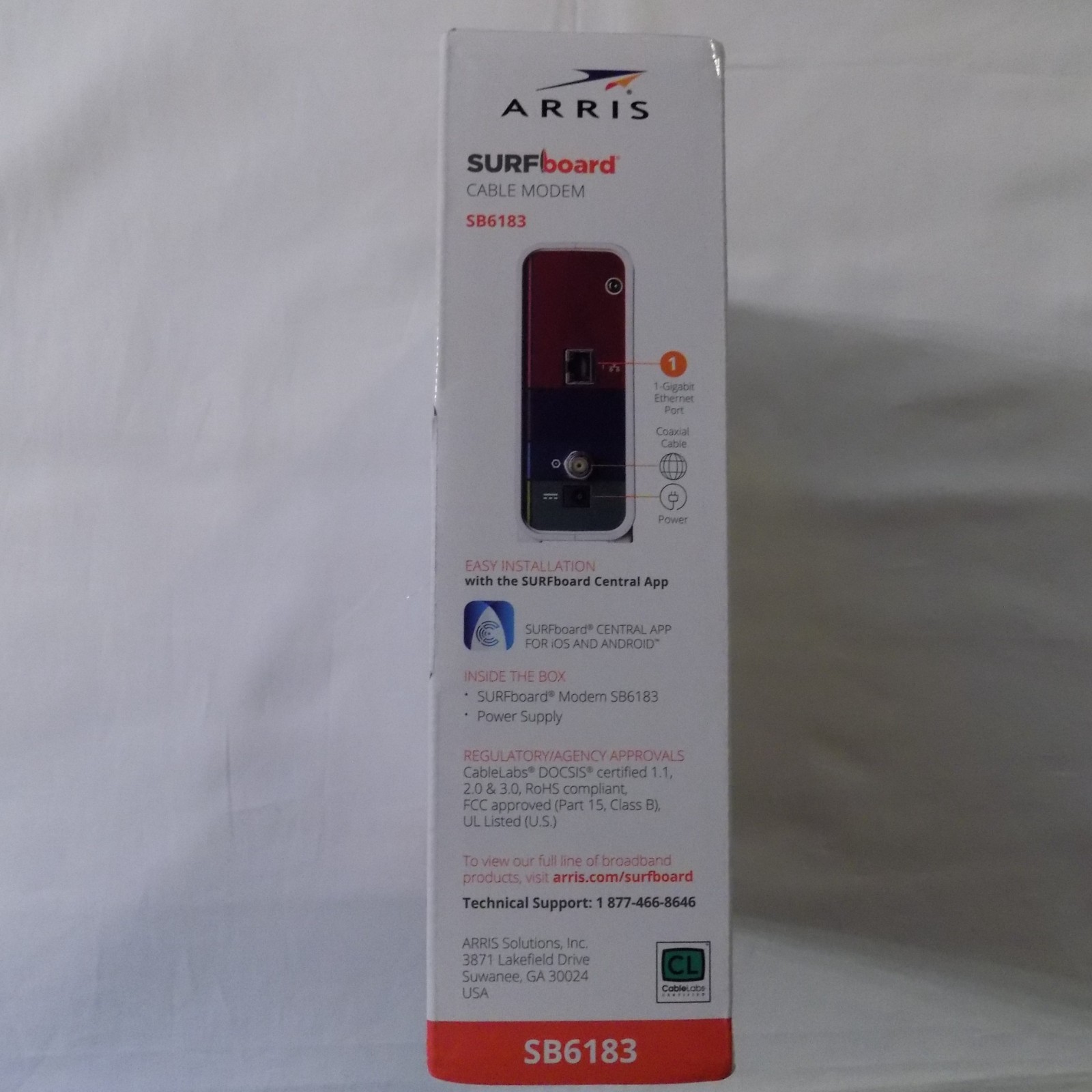 ARRIS SURFboard DOCSIS 3.0 Cable Modem SB6183 White New In Box