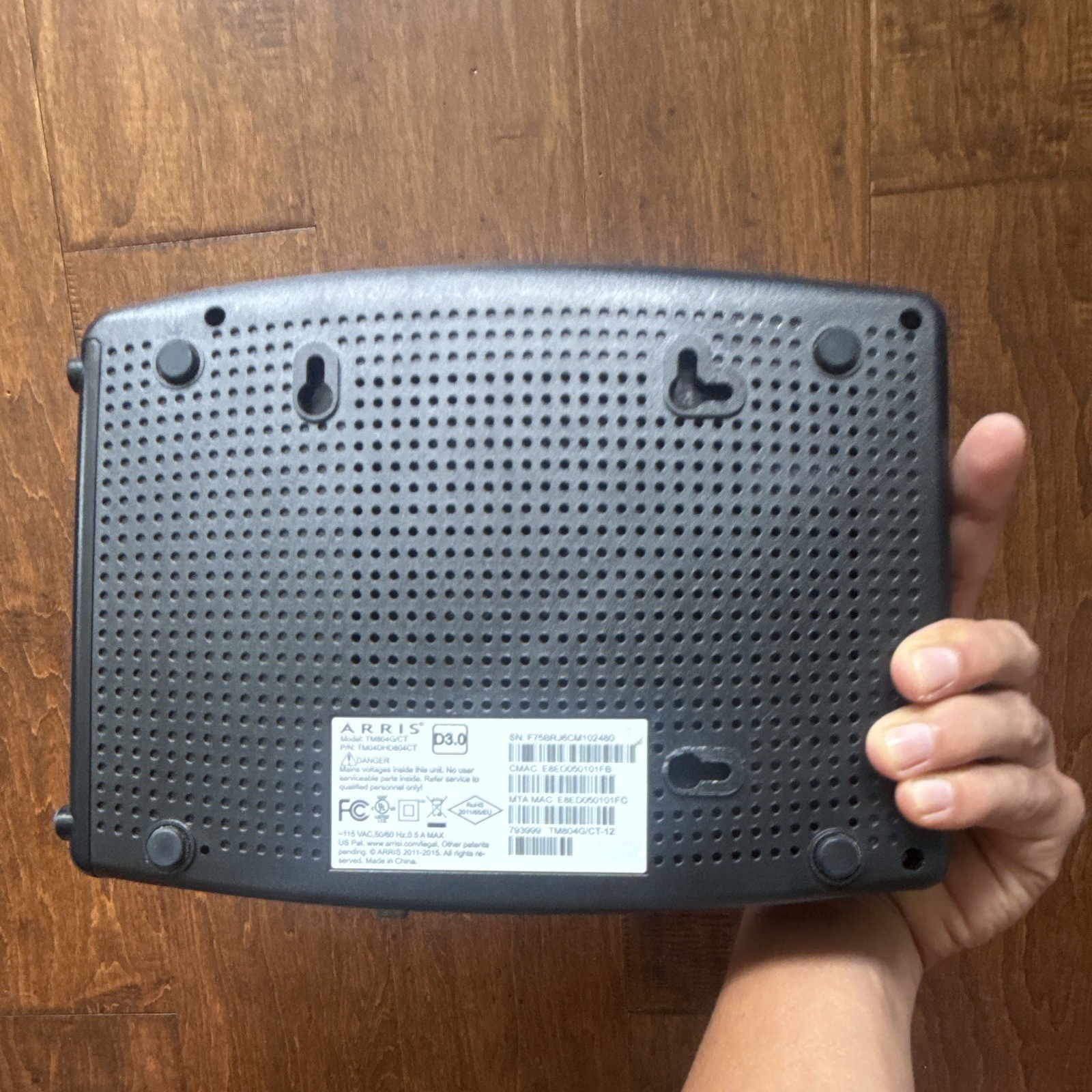 ARRIS TM804G/CT DOCSIS 3.0 Voice Cable Modem 960 Mbps 4-Port Comcast