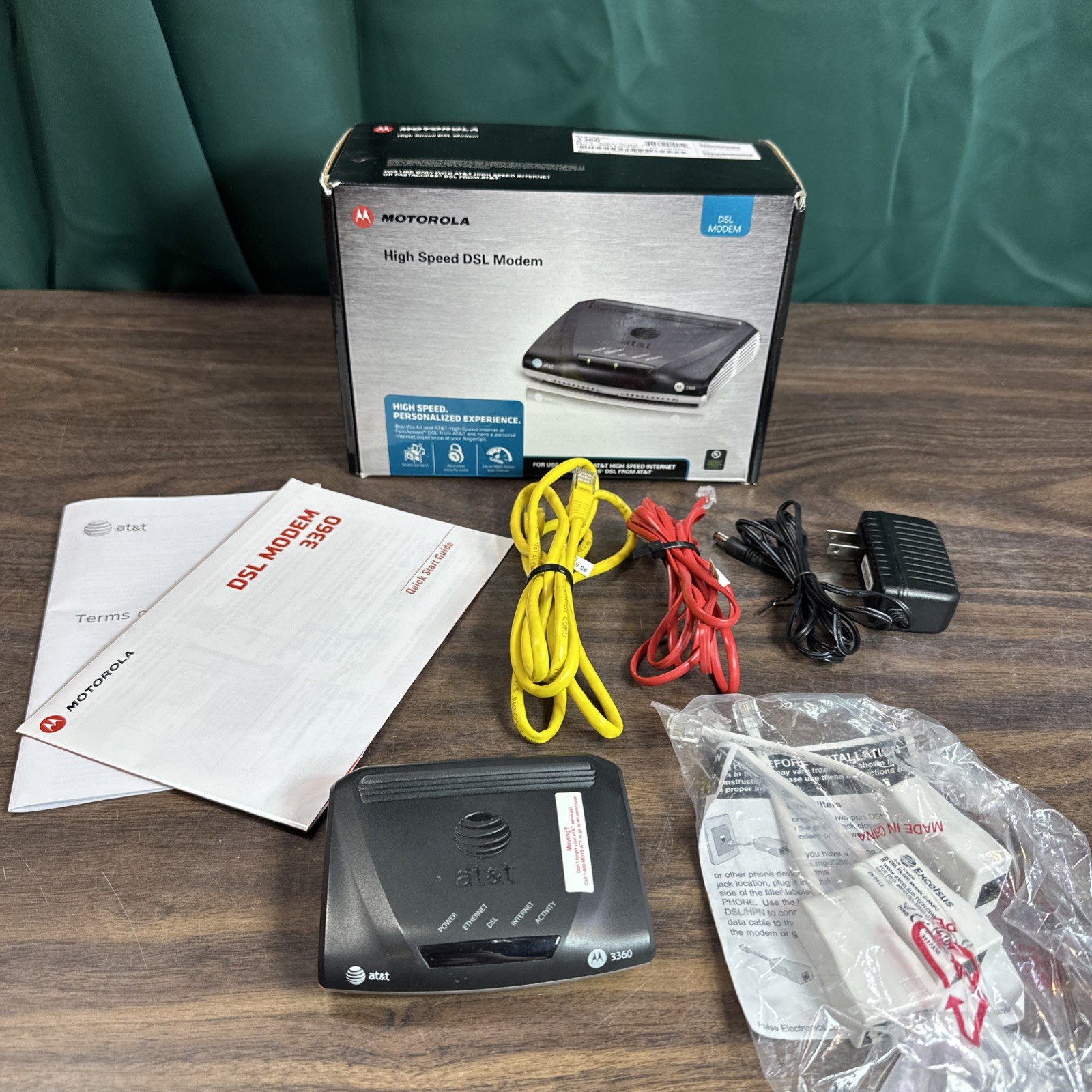 Motorola 3360 Modem – For Use With AT&T DSL High Speed Internet & FASTACCESS DSL