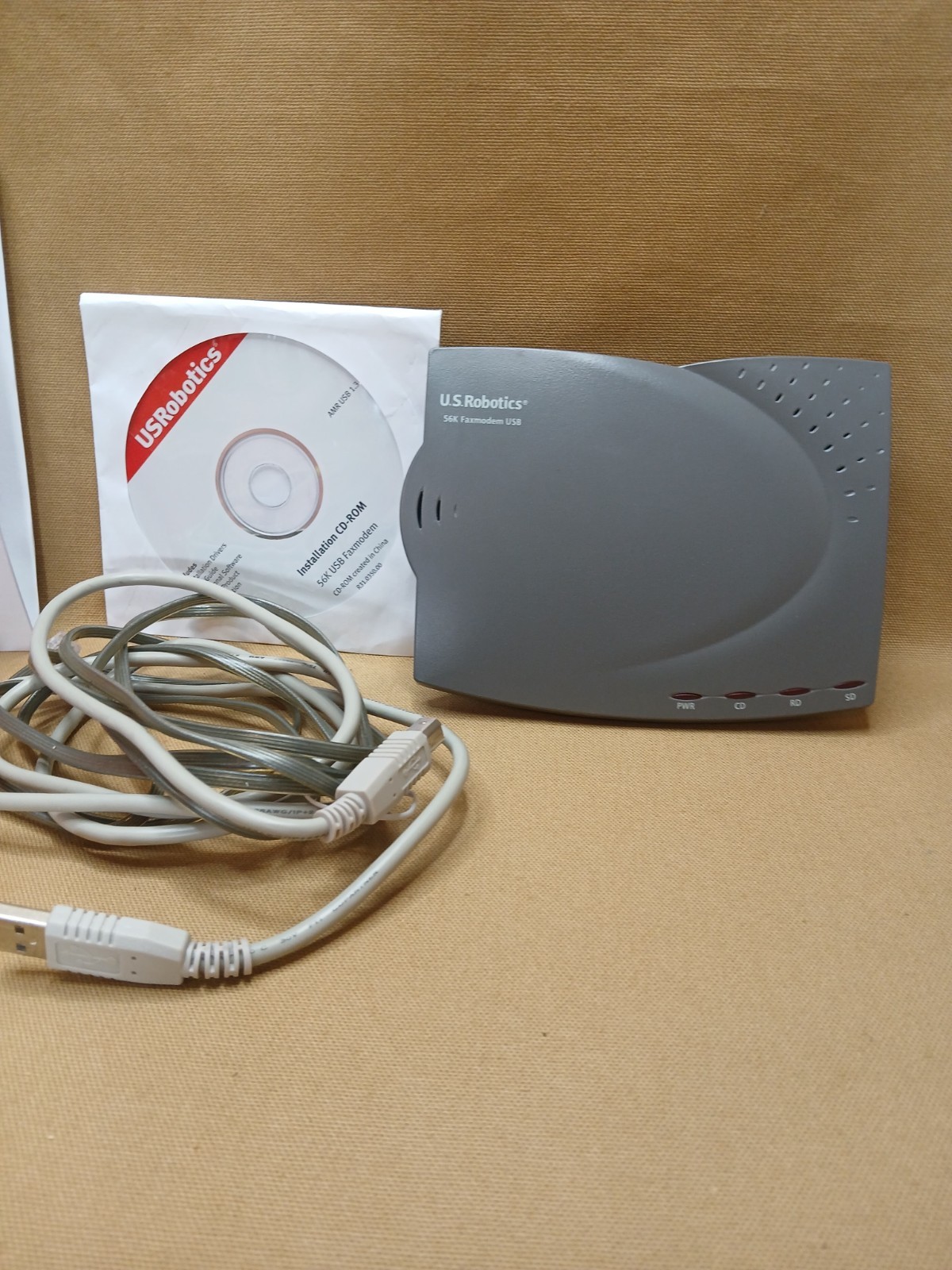 US Robotics USR5633B 56K USB FaxModem Advanced Dial-Up Connectivity Plug & Play