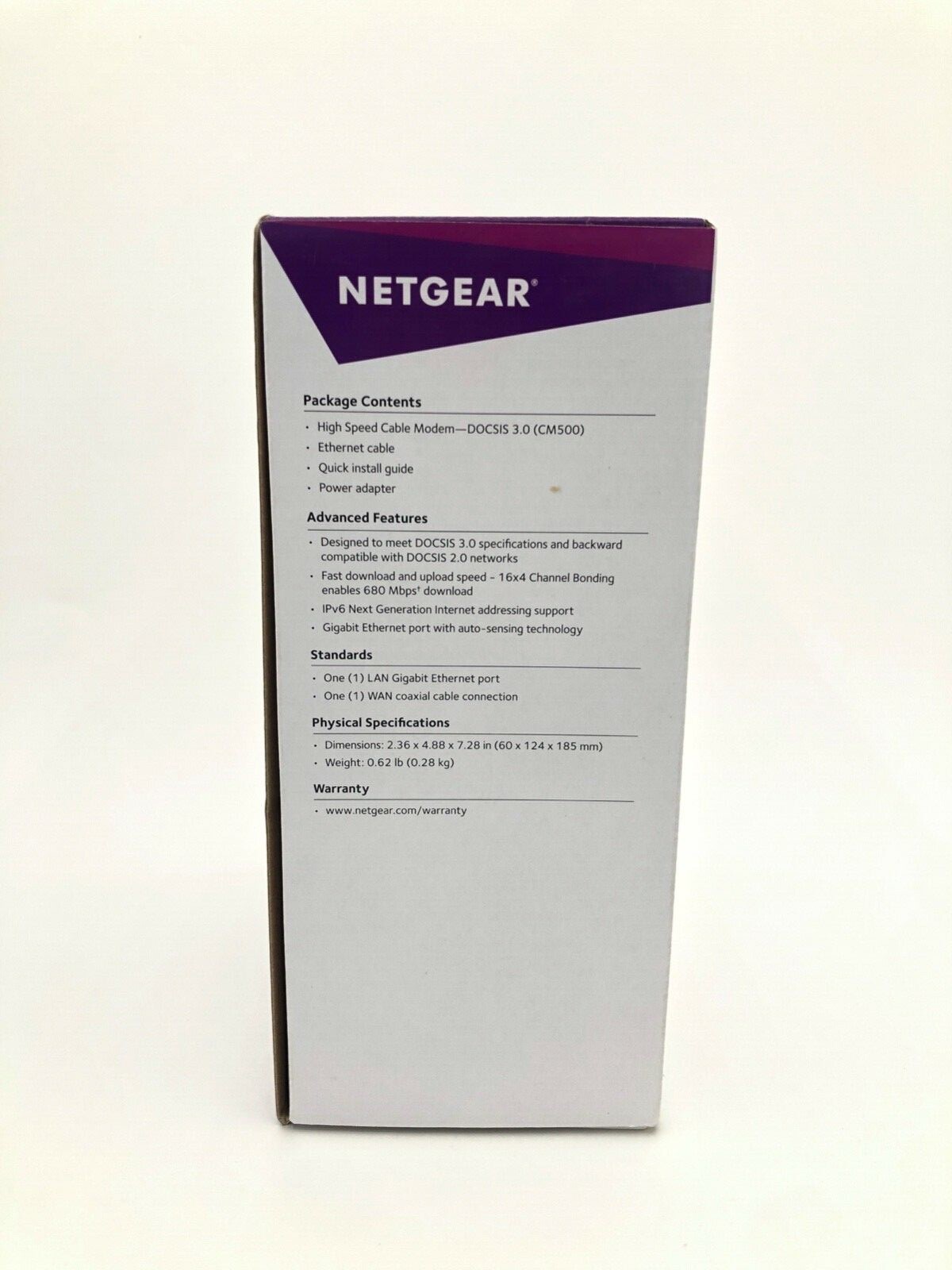NETGEAR CM500V Cable Modem for Internet & Voice