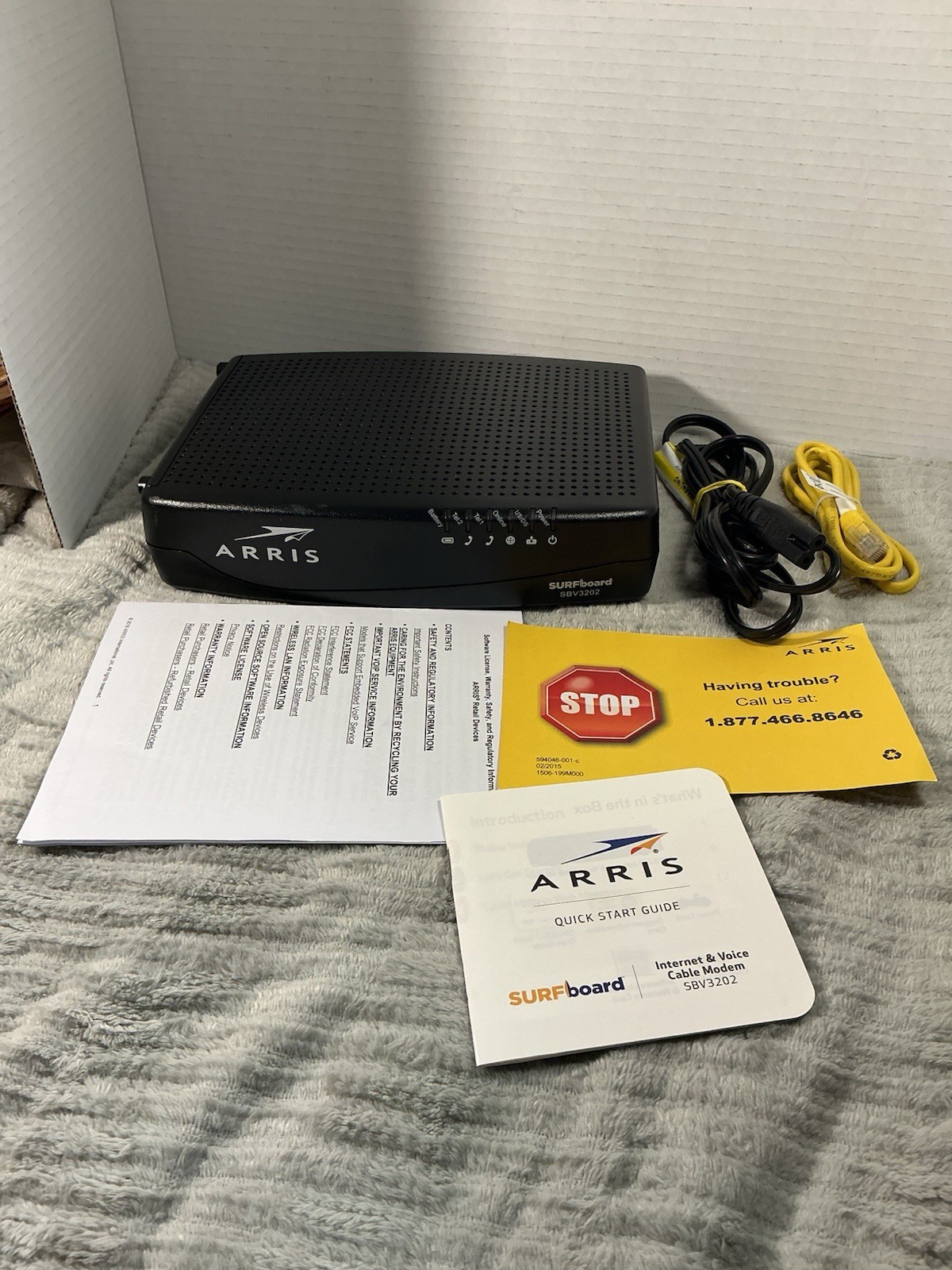 ARRIS SURFboard SBV3202 DOCSIS 3.0 Cable Modem Xfinity Voice Tested Works