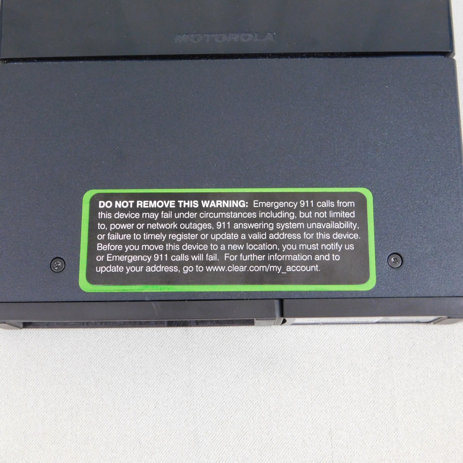 Motorola WiMAX Clear CPEi25725 Modem Tested Working with Ethernet Cable #8175