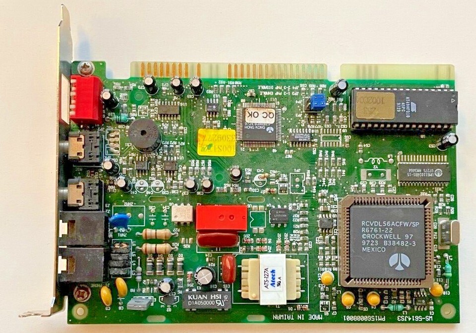 WISECOM WS-5614JS3 ISA 16bit Dial Up Fax/Voice/Modem and Sound card combo