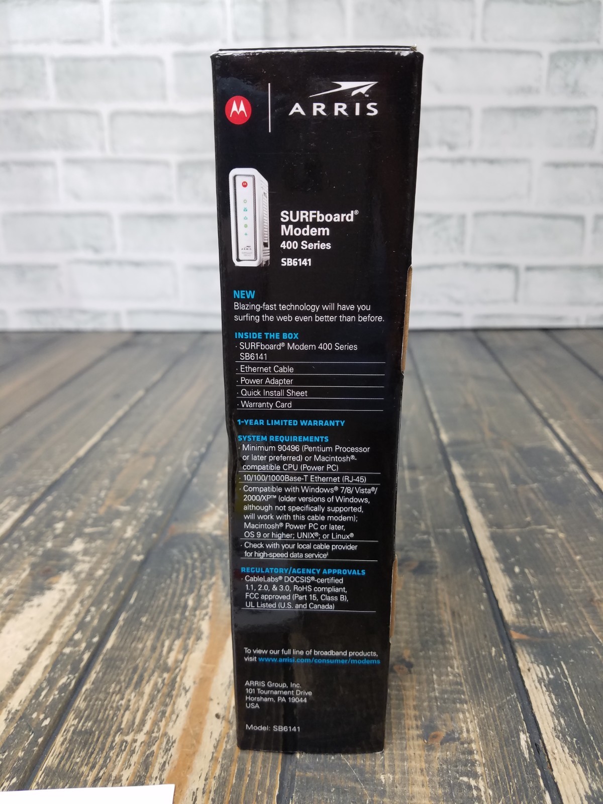 Arris SurfBoard Cable Modem SB6141 DOCSIS 3.0 8X4 Channels 400 Series