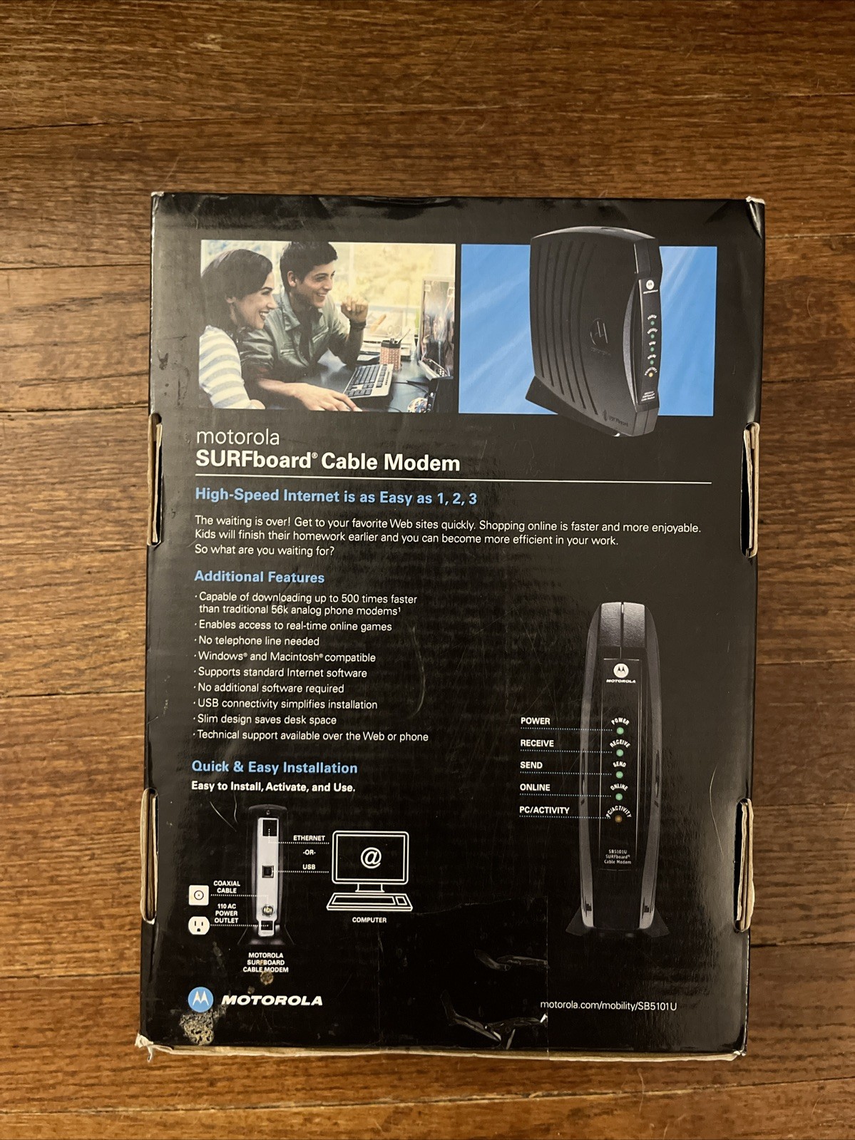 New SB5101U Motorola SURFboard Cable Modem High Speed Internet