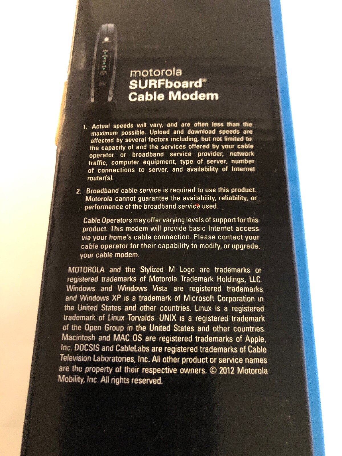 Motorola SURFboard SB5101U Cable Modem Black Excellent DOCSIS 2.0 Ethernet USB