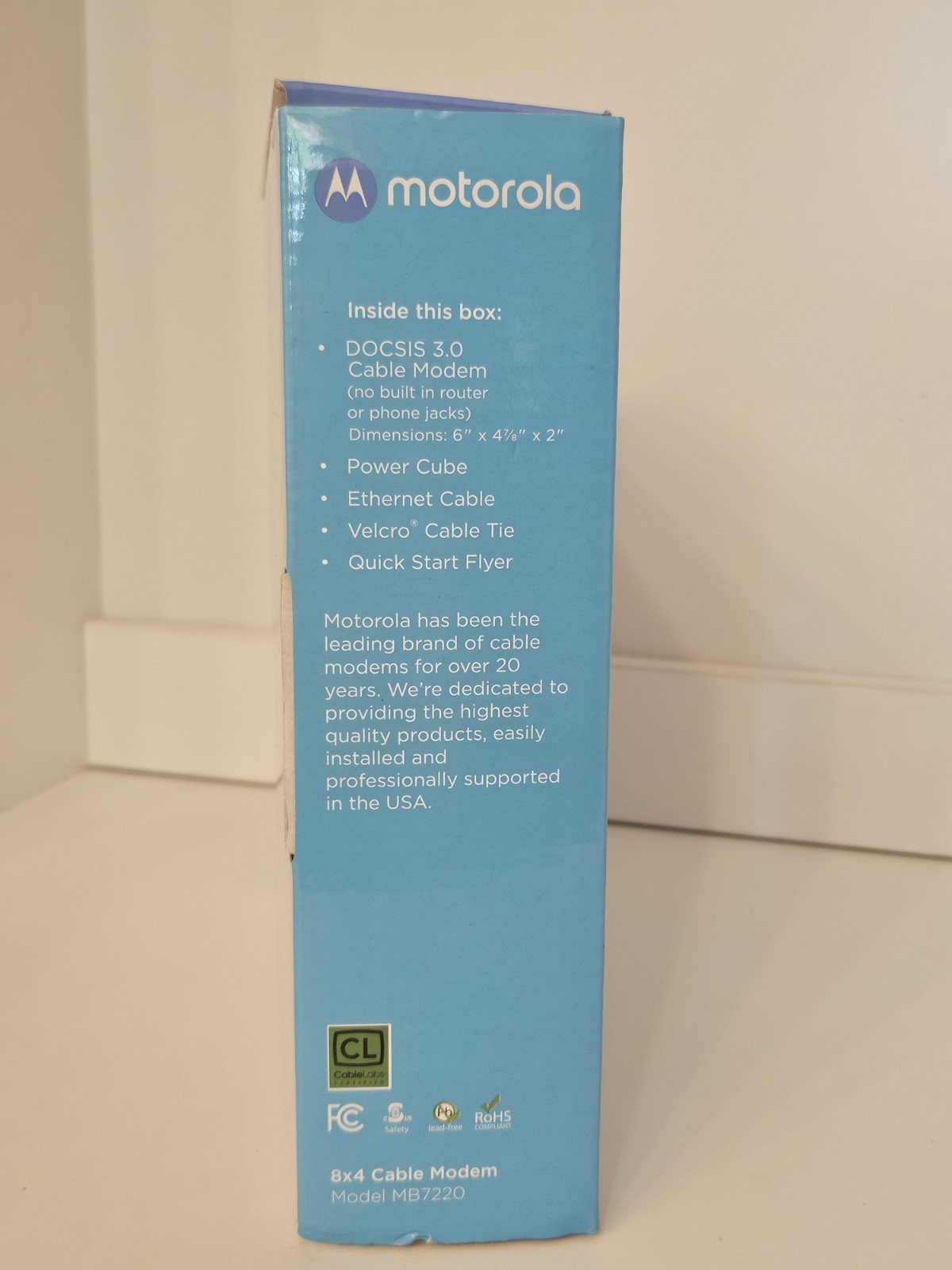 Motorola 8×4 Cable Modem 343 Mbps model MB7220