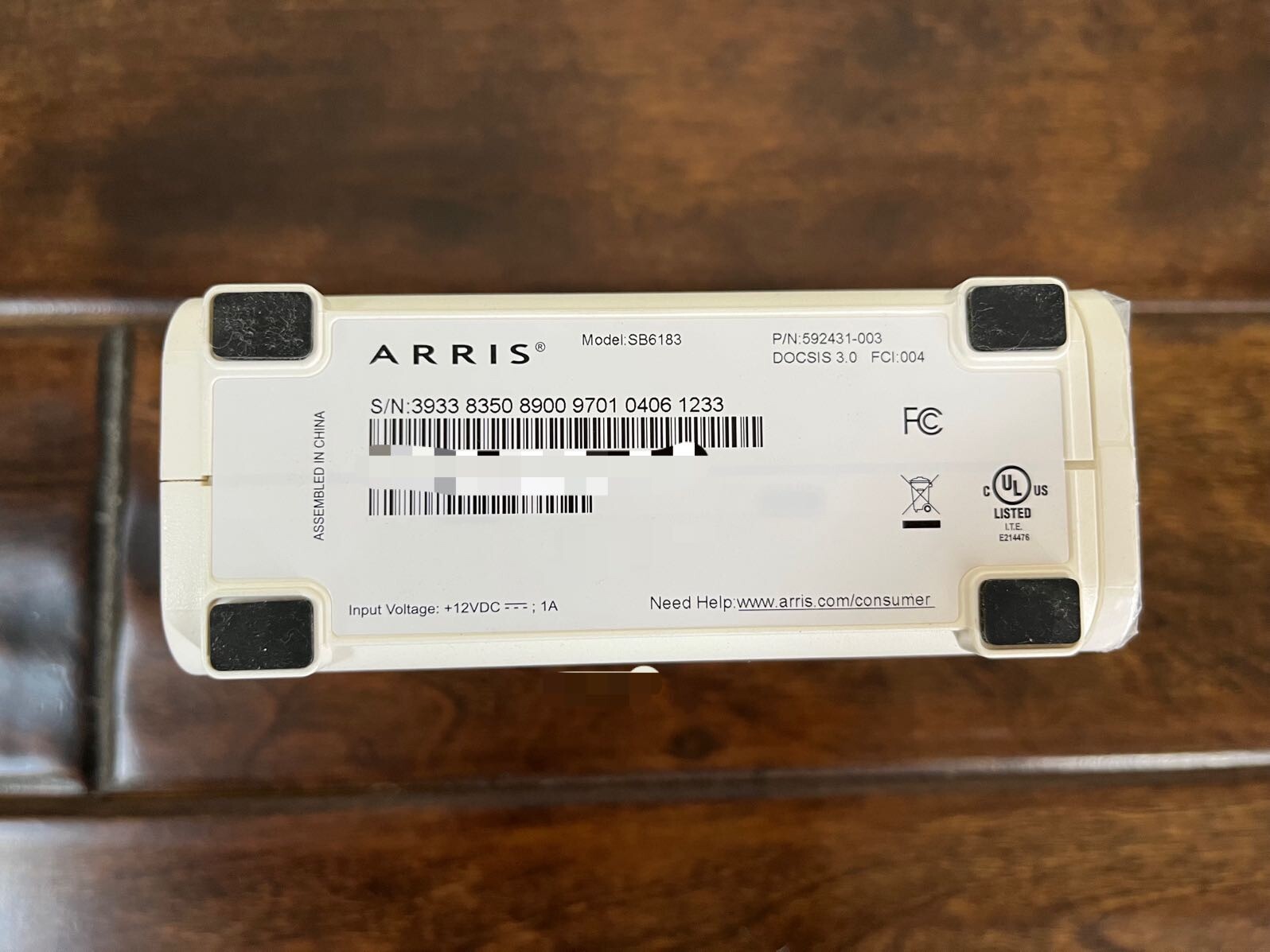 ARRIS SB6183 SURF board 16 x 4 686 Mbps DOCSIS Speed 3.0 Cable Modem White