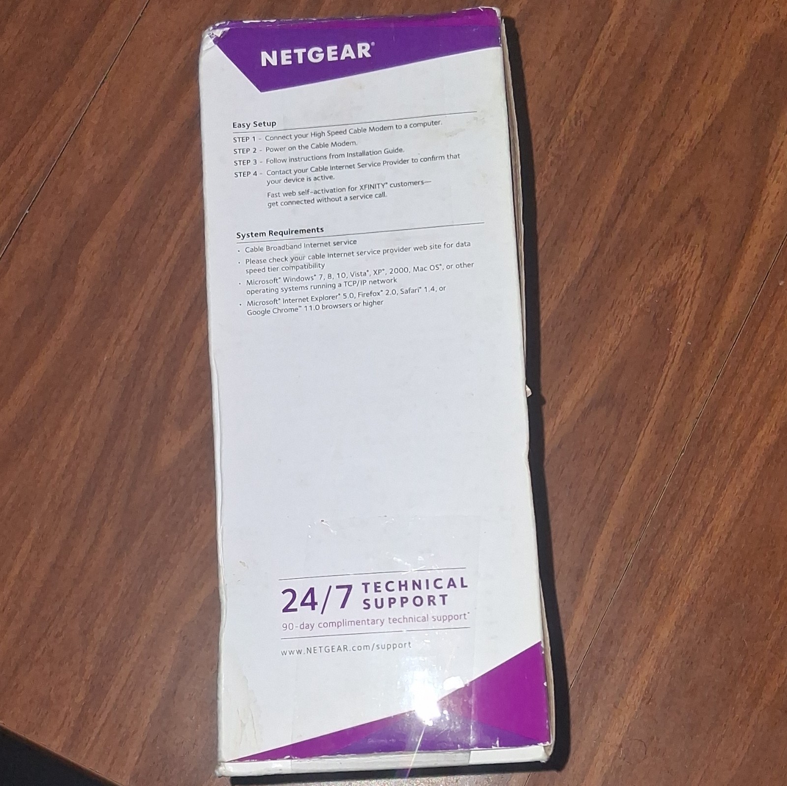NETGEAR CM700 DOCSIS 3.0 Cable Modem 1.4Gbps 32×8 IPv6 XFINITY Black