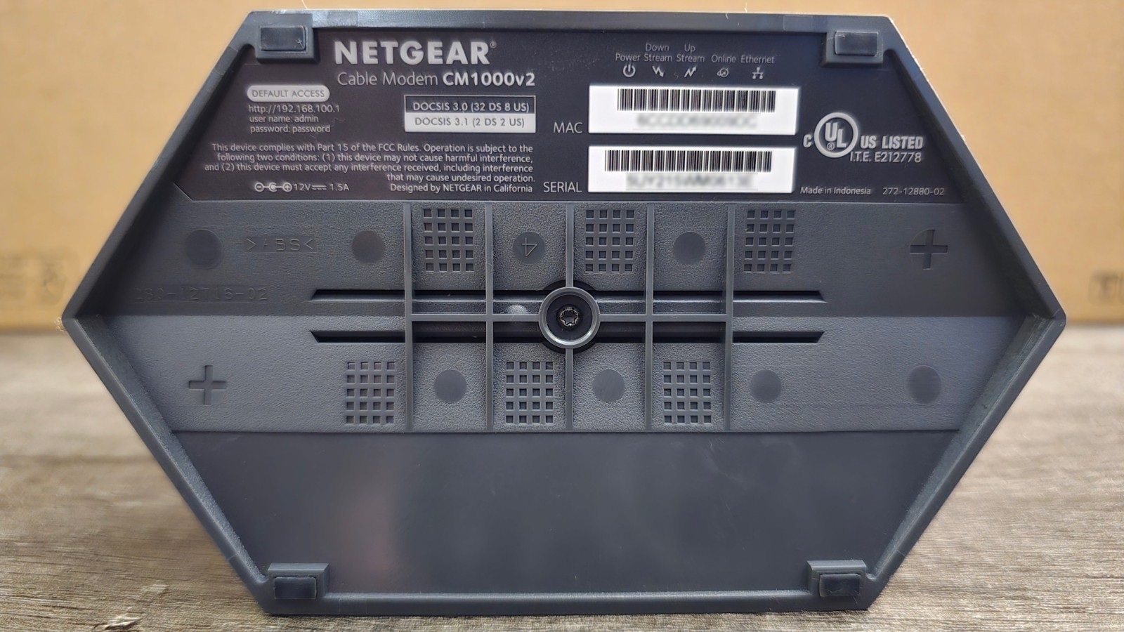 NETGEAR CM1000v2 Wired-Ethernet (RJ-45) Cable – (Black)