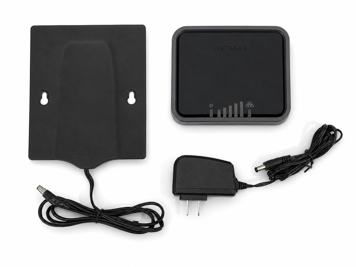 Netgear LB1120 4G LTE Modem + 2×2 MIMO Panel Antenna Bundle Gigabit Ethernet