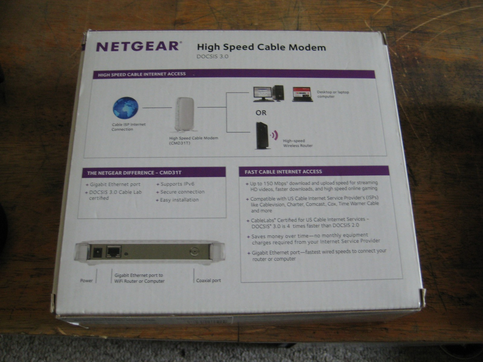 NETGEAR High Speed Cable Modem CMD31T