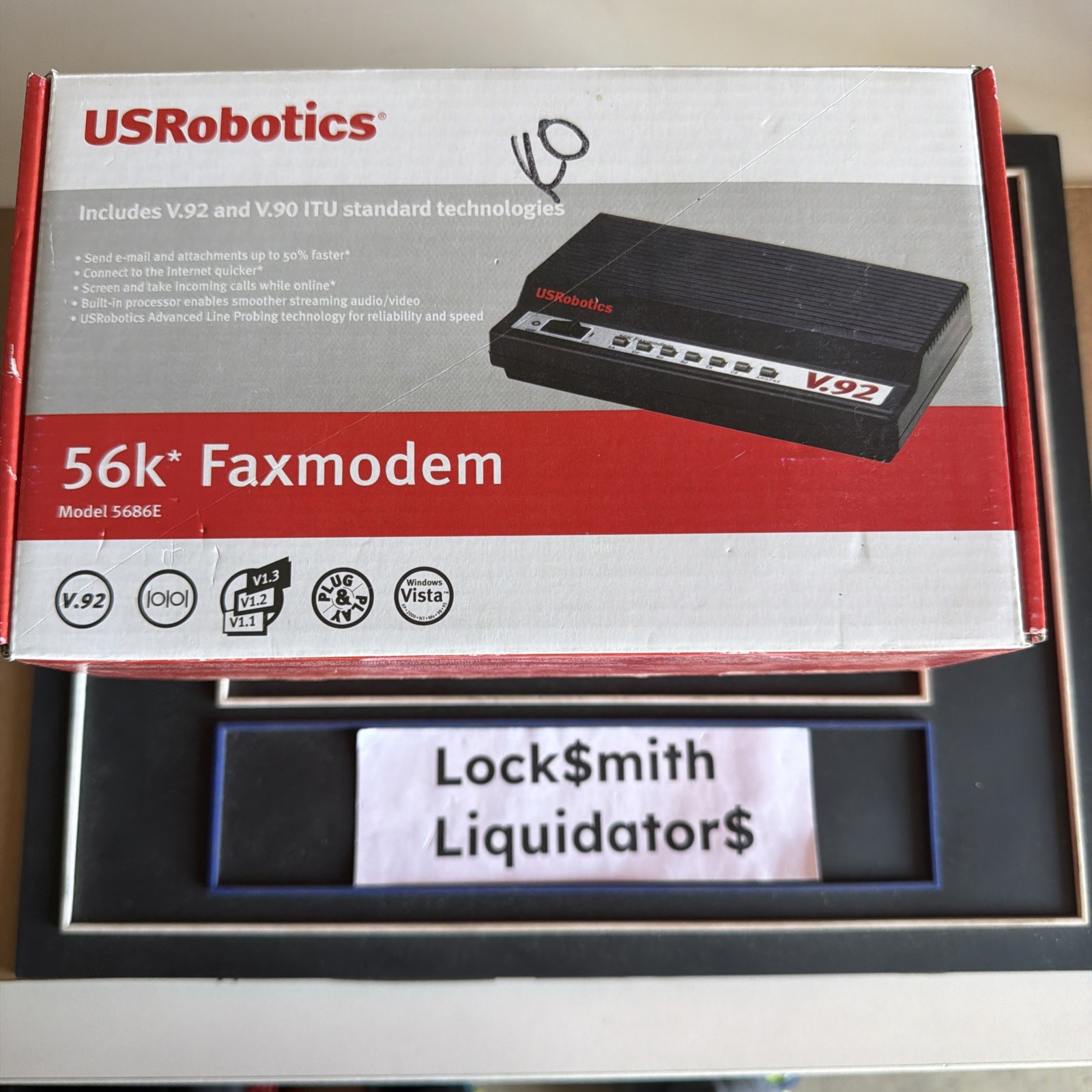 Two US Robotics 56K External Fax Modem V.90 V.92 Unused 1 Open Box 1 sealed
