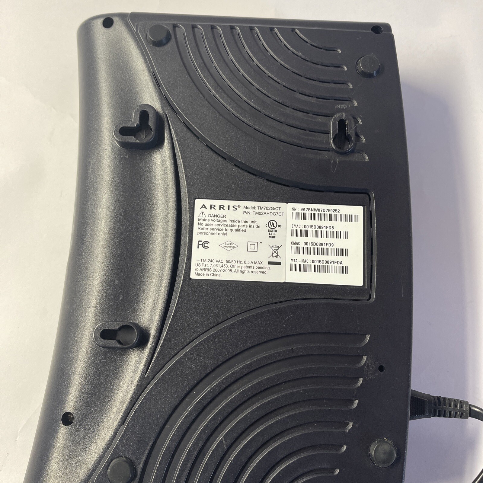 Arris Touchstone TM702G/CT Internet Cable Modem Docsis 3.0