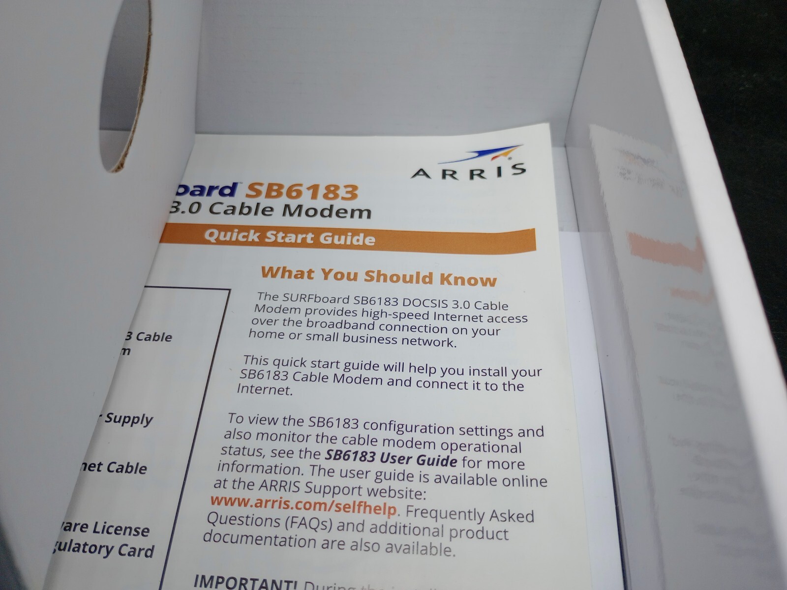 ARRIS SB6183 SURFboard DOCSIS 3.0 Cable Modem 686 Mbps 16×4 Channels