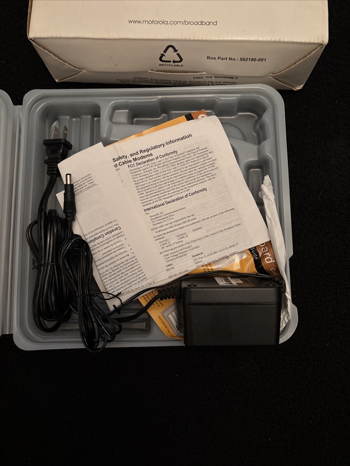 Motorola SB5120 SurfBoard Cable Modem – Working – VG Condition – Fast Shipping !