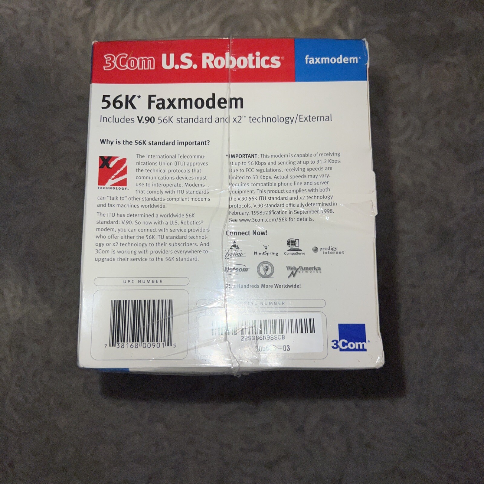3COM U.S. Robotics 5686 56K X2 External Modem | Super Rare