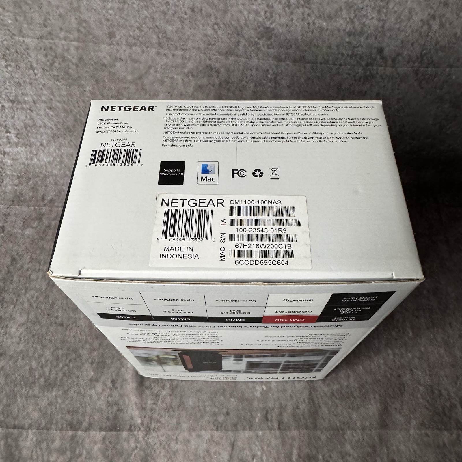 Netgear Nighthawk CM1100 Cable Modem DOCSIS 3.1 Multi-Gig SpeedModem