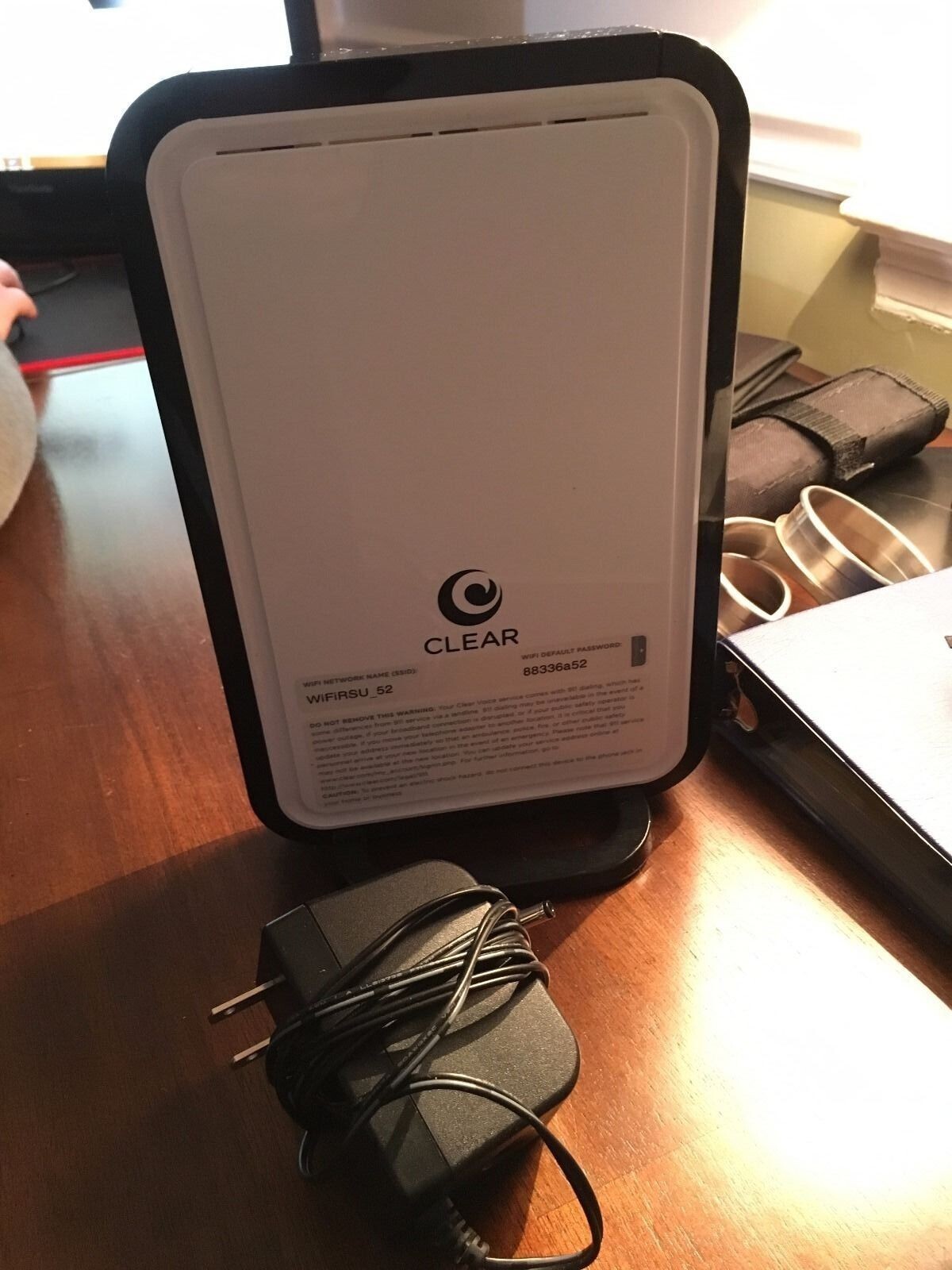 Clear Wireless Router Model WIXFBR-117 w power cord -no stand piece