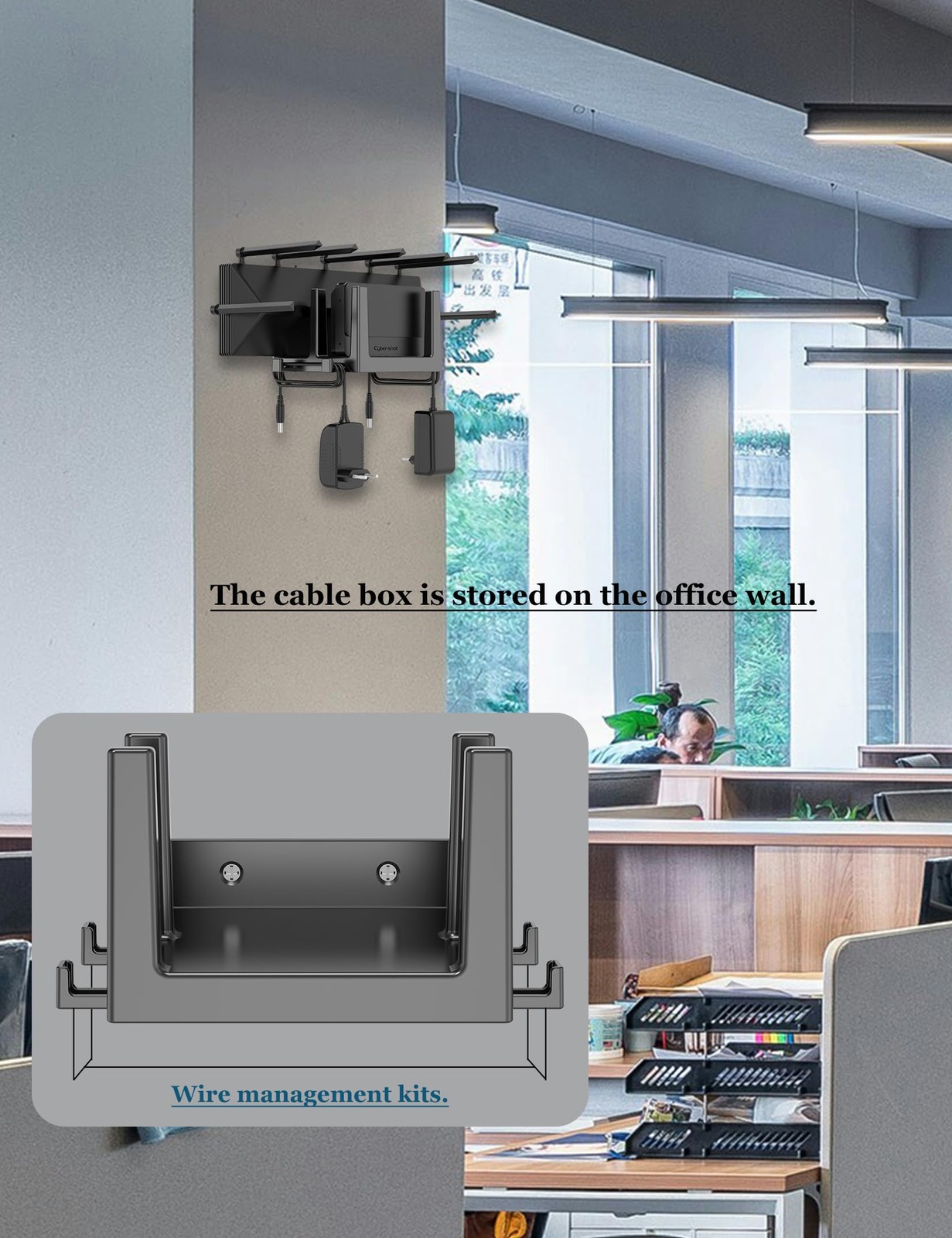 Wall Mounted Shelf for Router, Modem and Streaming Devices