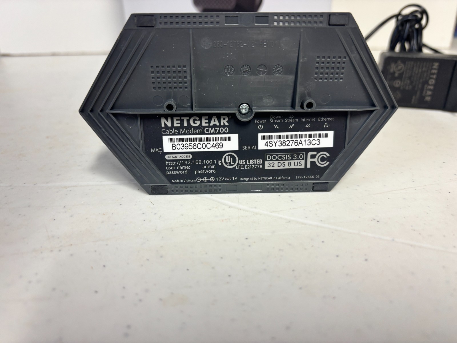 NETGEAR CM700-1AZNAS Cable Modem
