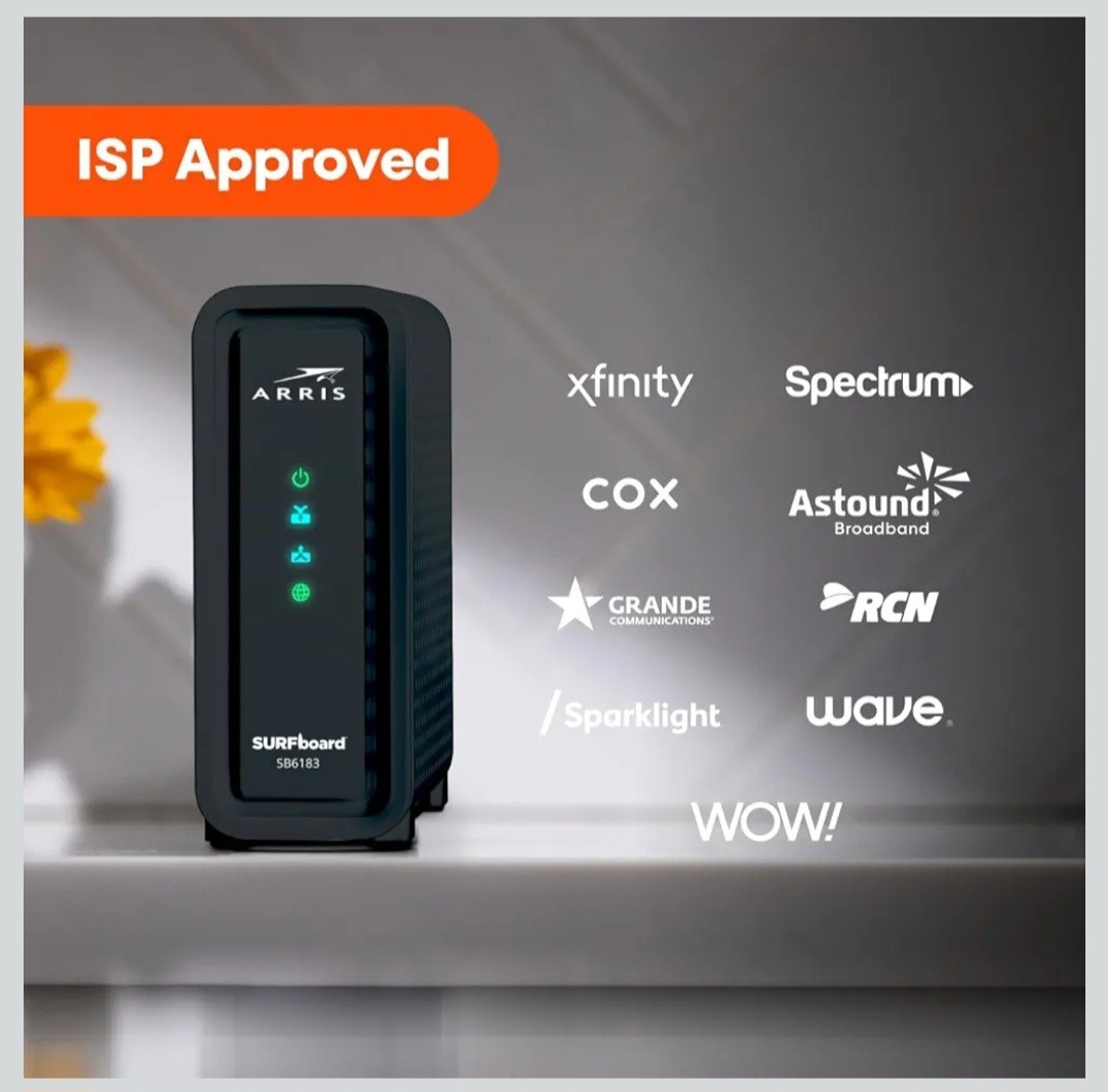 ARRIS Surfboard SB6183 DOCSIS 3.0 Cable Modem 16×4 686Mbps **NEW SEALED IN BOX**