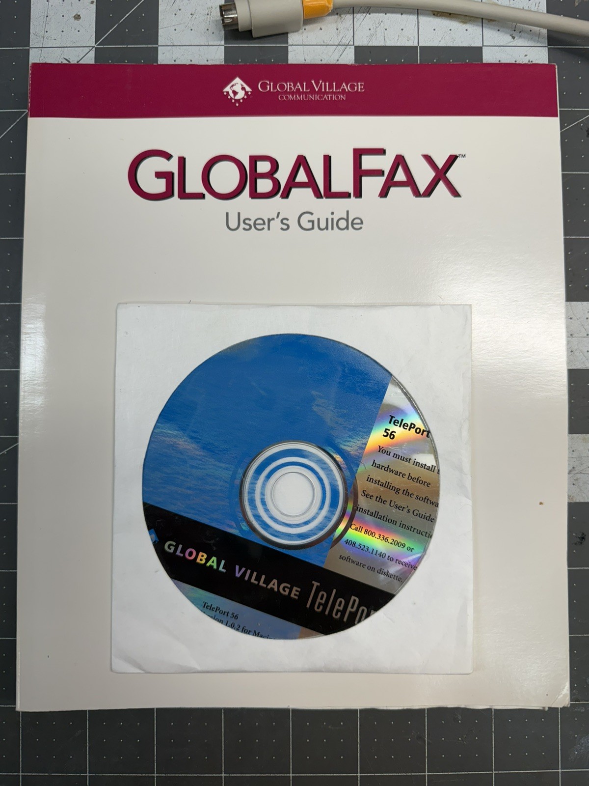 Macintosh Modem Global Village TelePort 56 External w CD Manuals GlobalFax