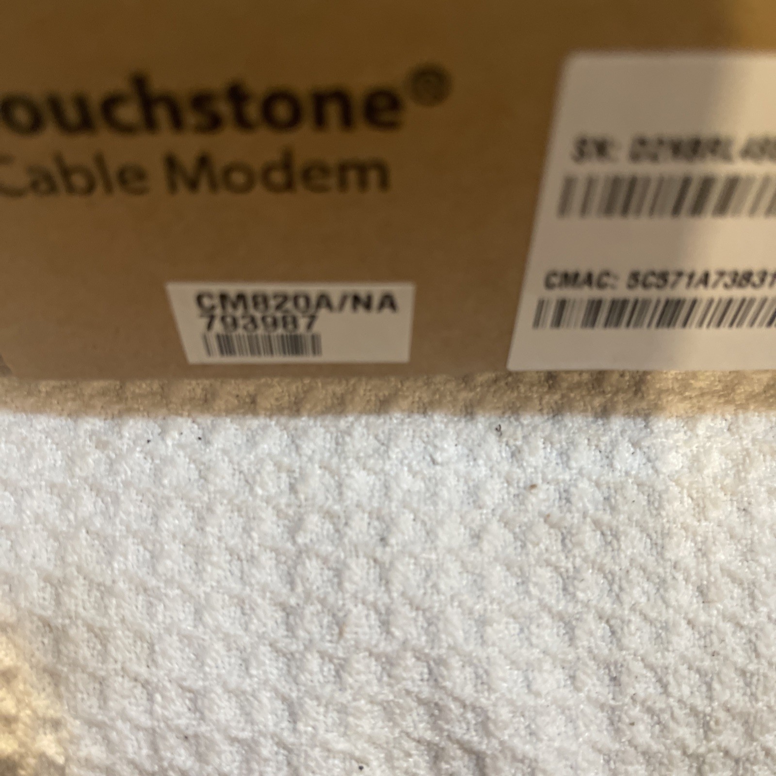 Arris D3.0 Cable Modem Model CM820A/NA, New, CMAC