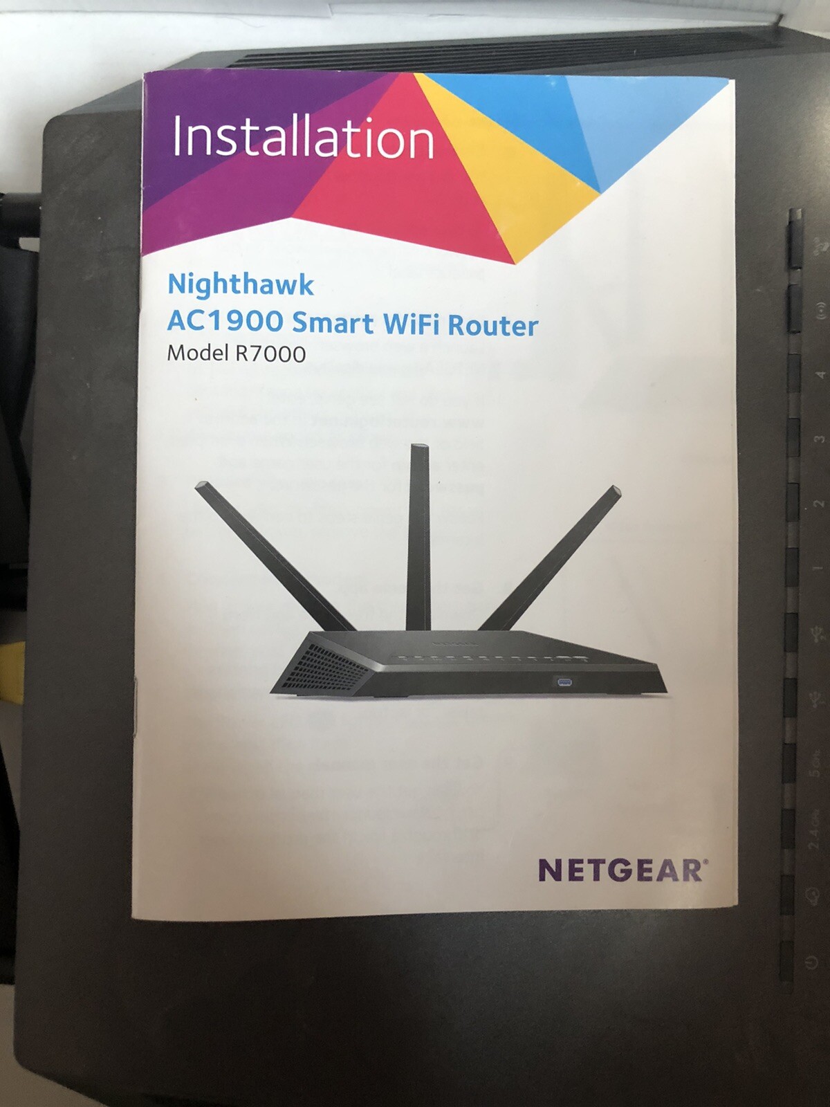 Nighthawk. AC1900 Smart WiFi Router. Model R7000.