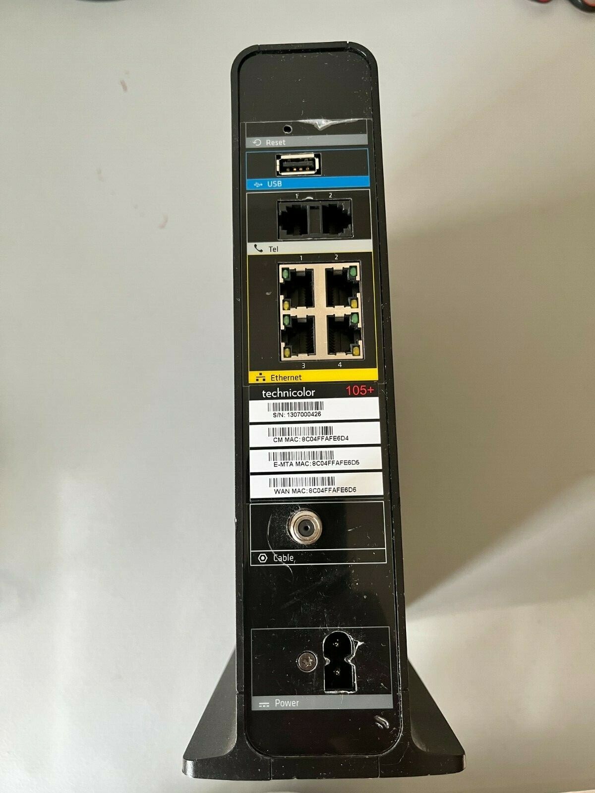 XFINITY COMCAST TECHNICOLOR TC8305C DOCSIS 3.0 IPv6 CABLE MODEM/ROUTER /PHONE 