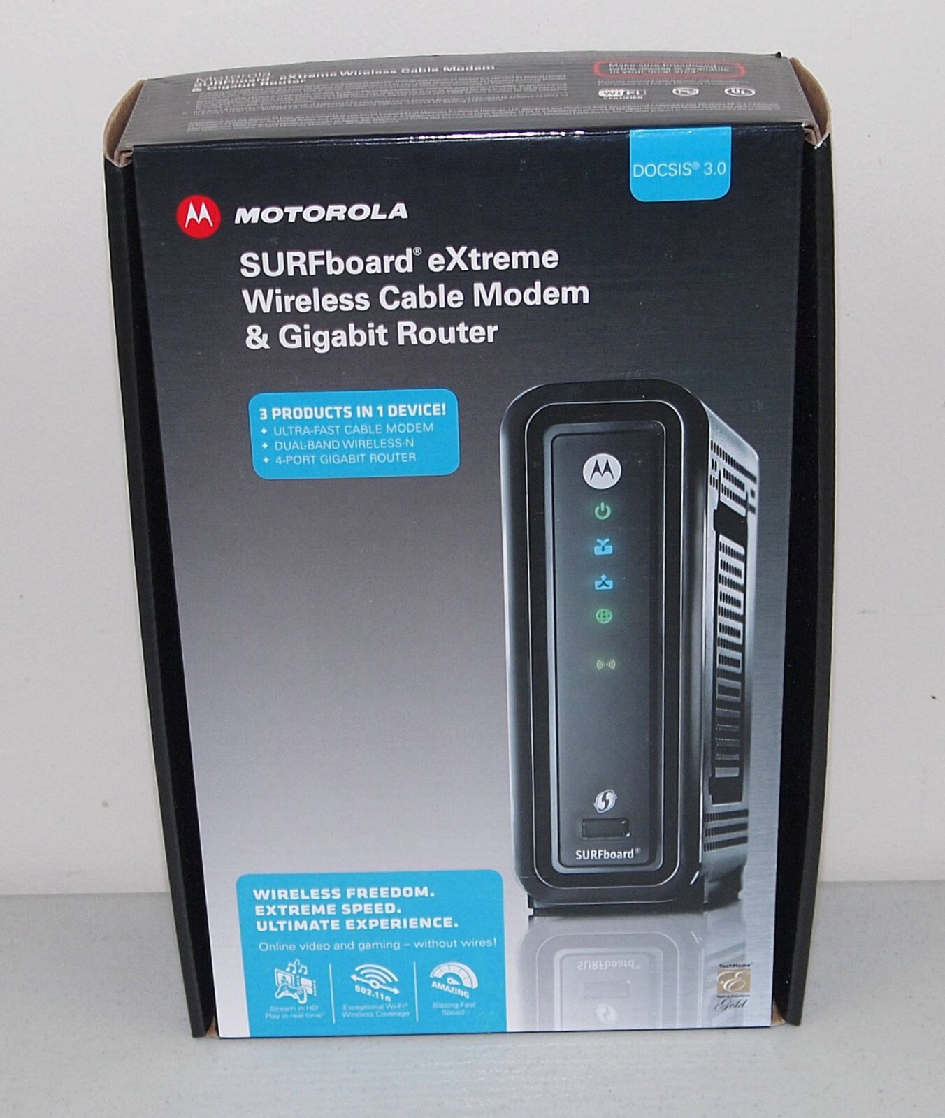 Used MOTOROLA ARRIS SURFboard #SBG6580 DOCSIS 3.0 CABLE MODEM & Wi-Fi ROUTER