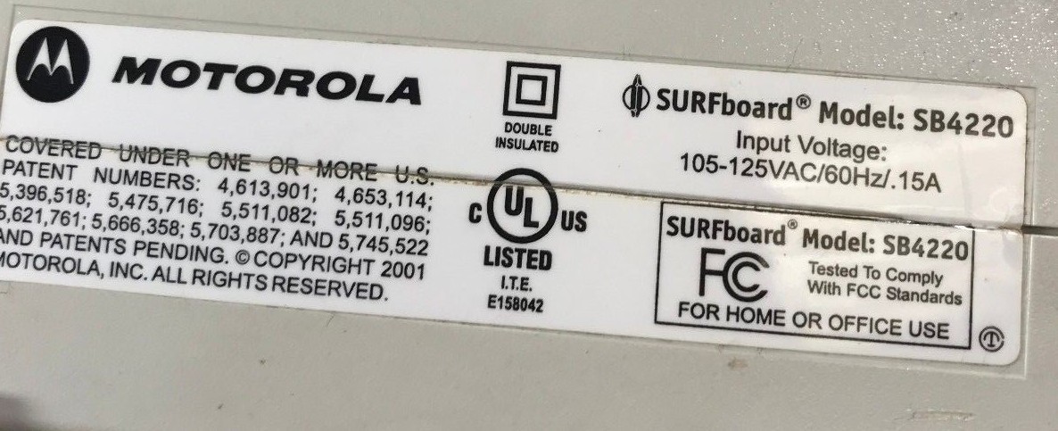 Motorola Modem SB4220 Untested