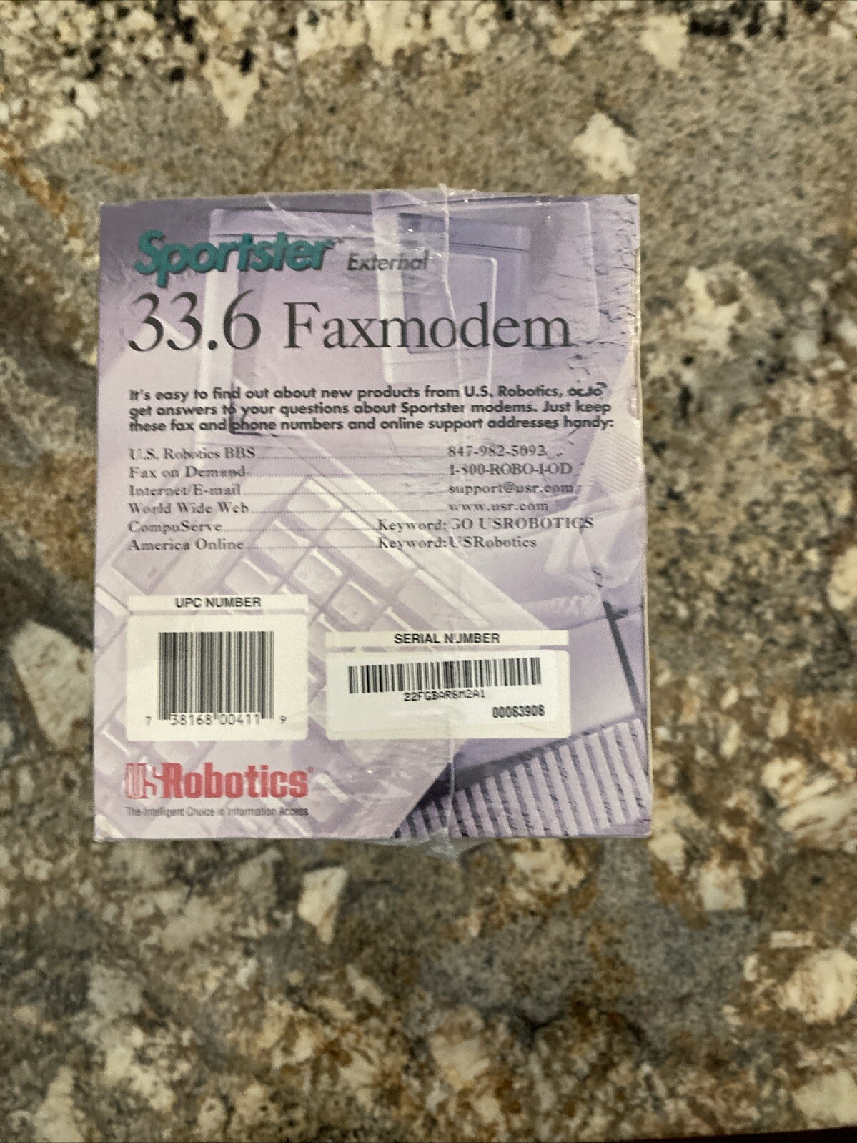 US Robotics Sportster 33.6 External Fax modem Factory Sealed
