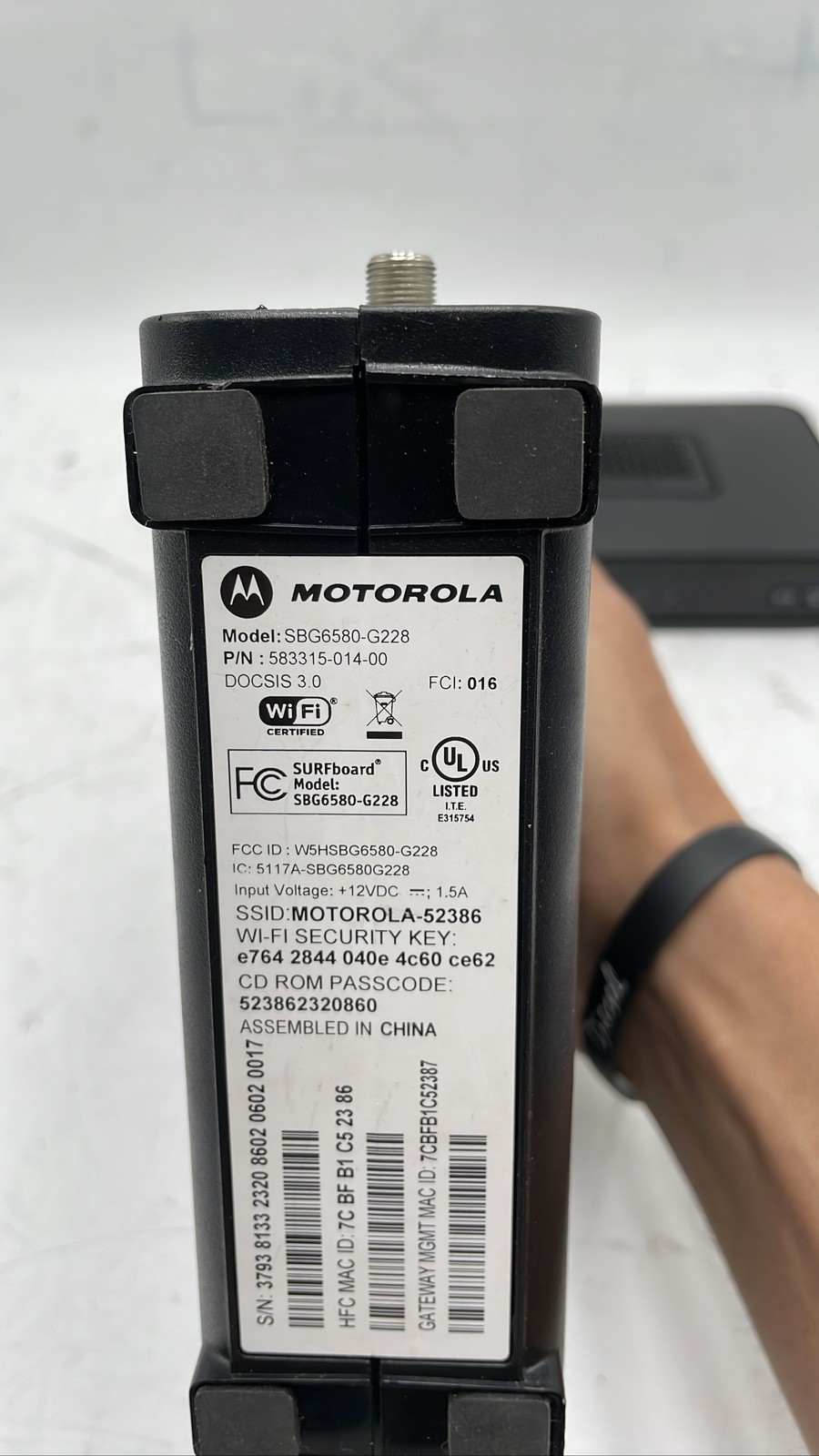 Motorola SURFboard SBG6580-G228 & Netgear CG3000D Cable Modem Router Lot Of 2
