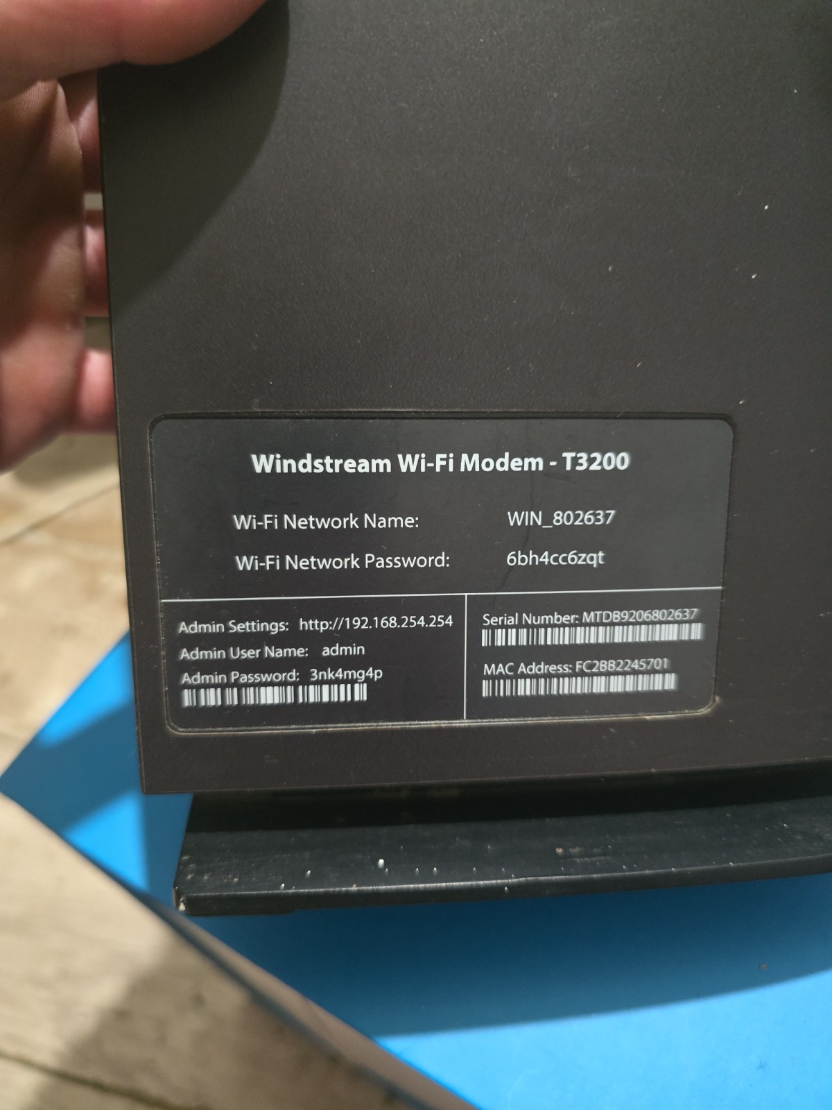 Kinetic By Windstream Wifi Modem T3200 With Power Cord