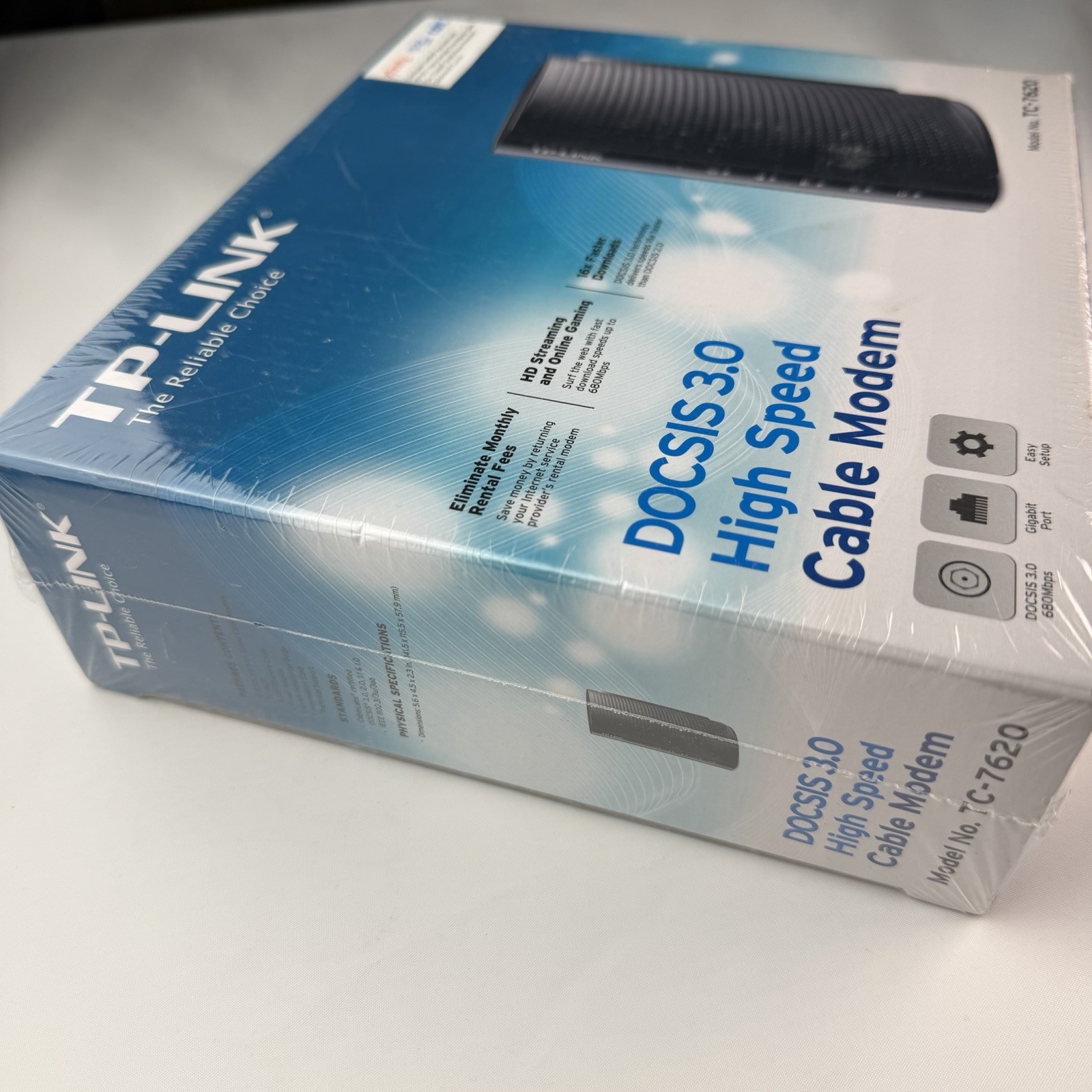 TP-Link TC-7610 DOCSIS 3.0 Cable Modem New Sealed Xfinity Comcast Time Warner