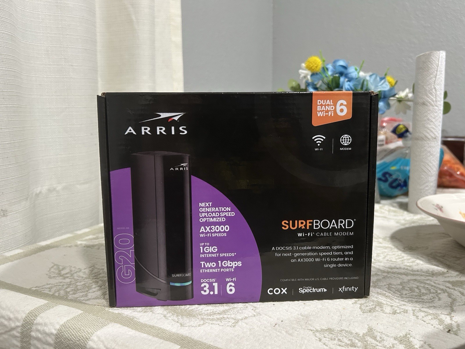 New & Sealed ARRIS G20 DOCSIS 3.1 Cable Modem & AX3000 WiFi 6 Router Free Ship!