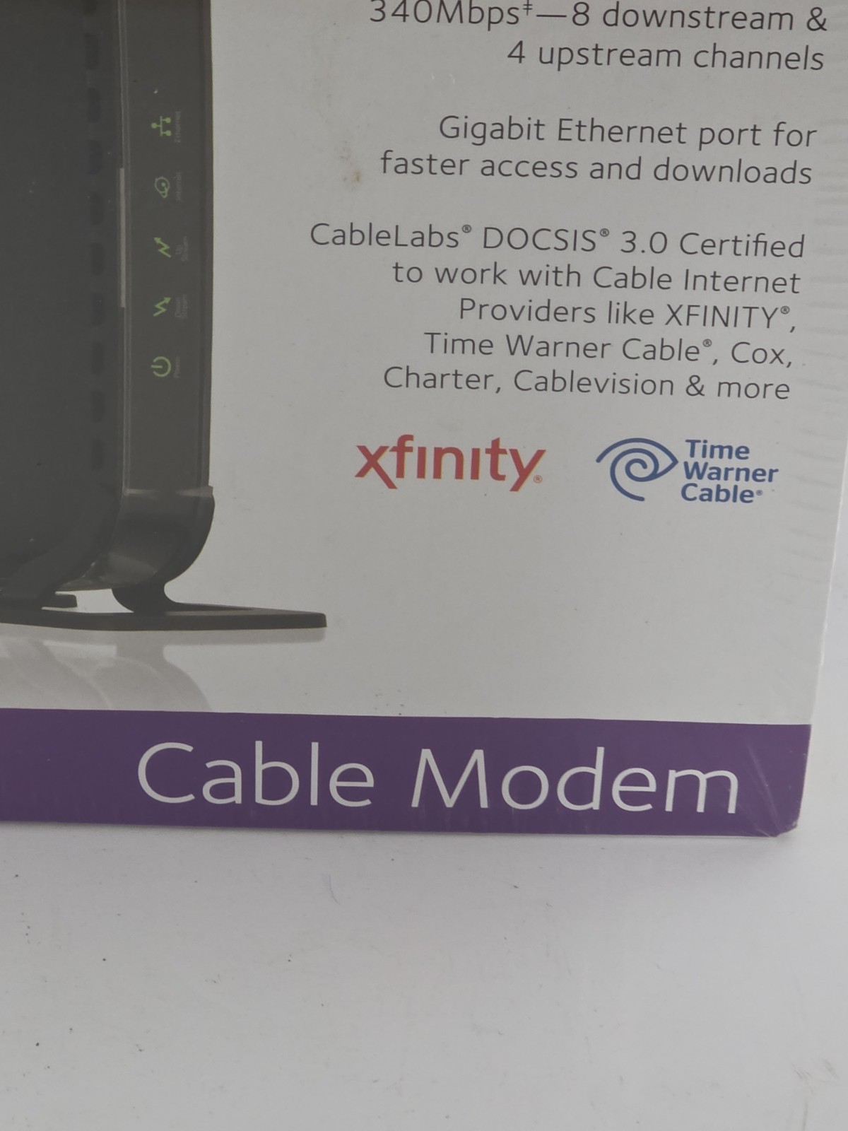 NETGEAR DOCSIS 3.3 CM400 340 mbps High Speed Cable Modem NEW SEALED