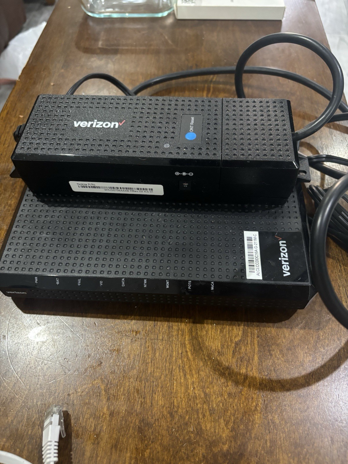 VERIZON Fios ONT optical Network Modem 3FE52343APBA W/Adapter ADP-25DR A