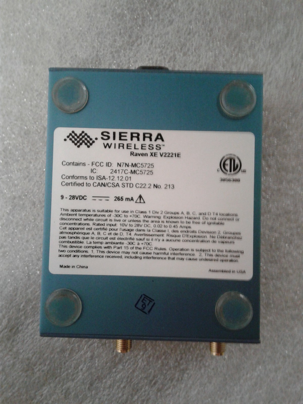Sierra Wireless Airlink Raven XE V2221E-V Modem