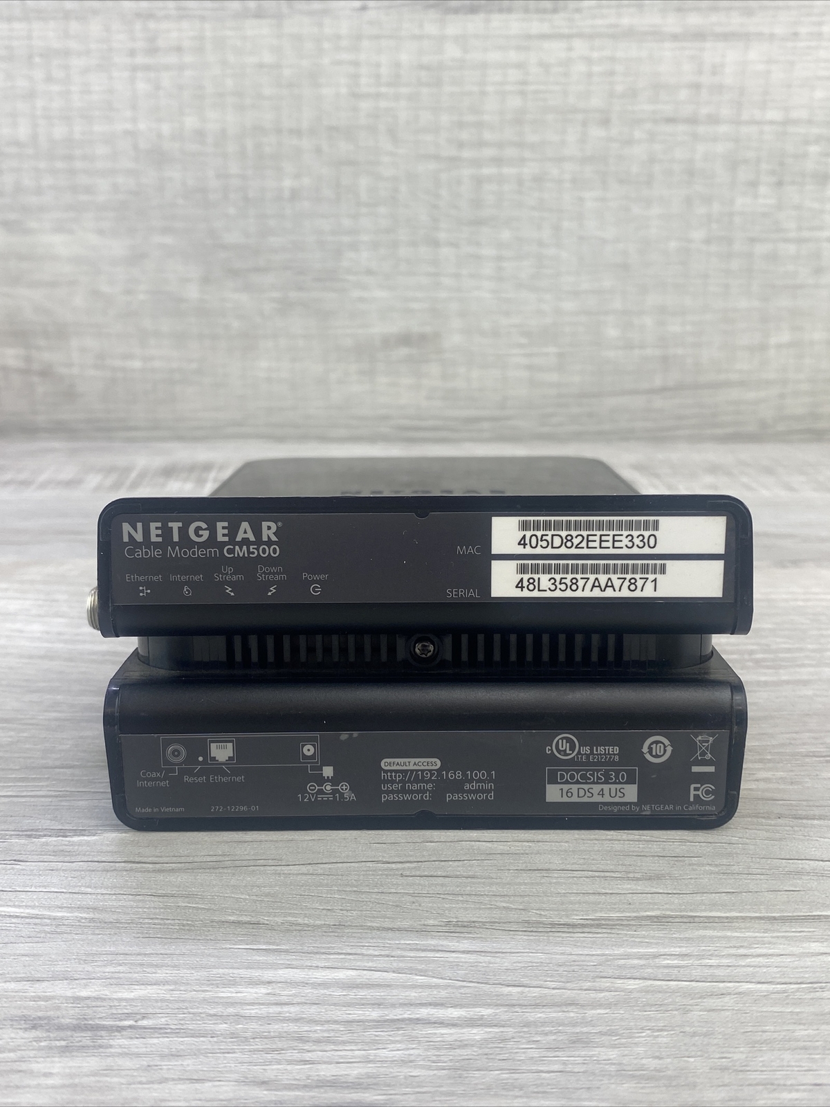 Netgear CM500V 16×4 DOCSIS 3.0 680Mbps High Speed Cable Modem